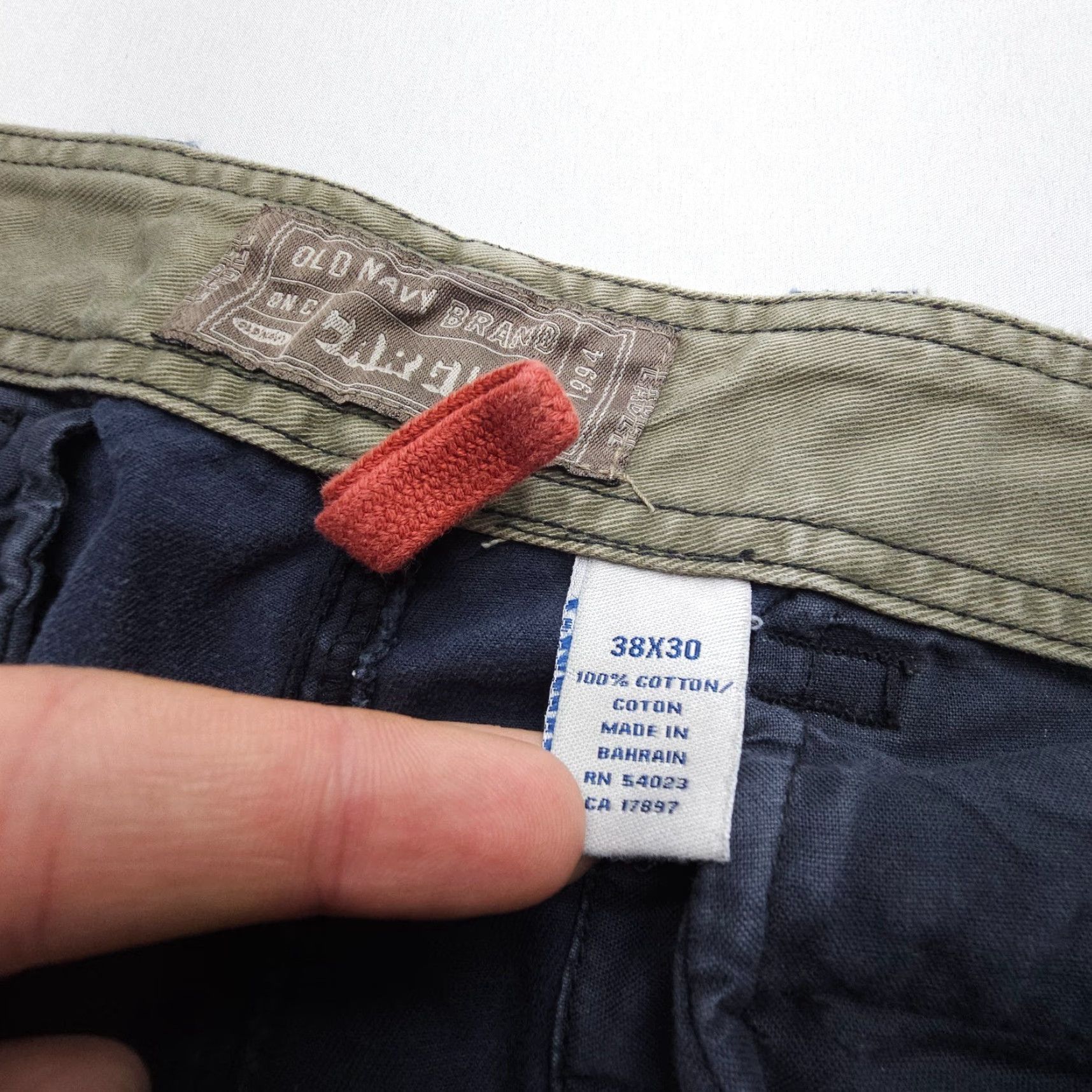Old Navy VINTAGE Old Navy Cargo Pants Mens 38 x 30 Blue Cotton Twill Army 90s 5-Pocket Regular Straight Size US 38 / EU 54 - 4 Thumbnail