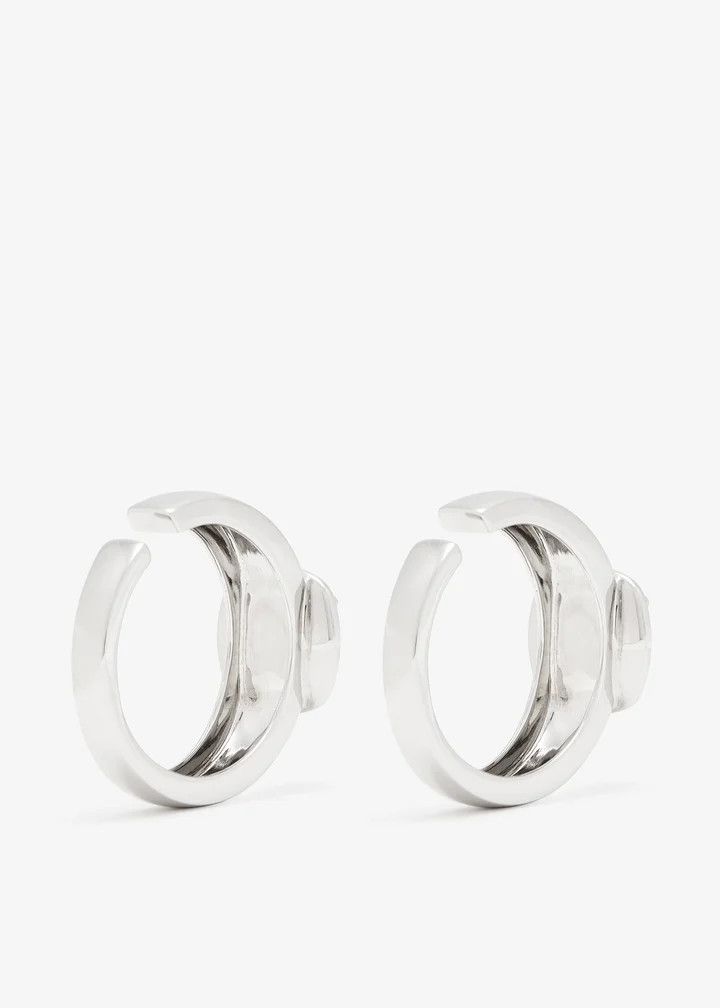 Balenciaga o1w1db10825 Size: OS / Maxi Solitaire Ear Cuffs in Silver Size ONE SIZE - 3 Thumbnail