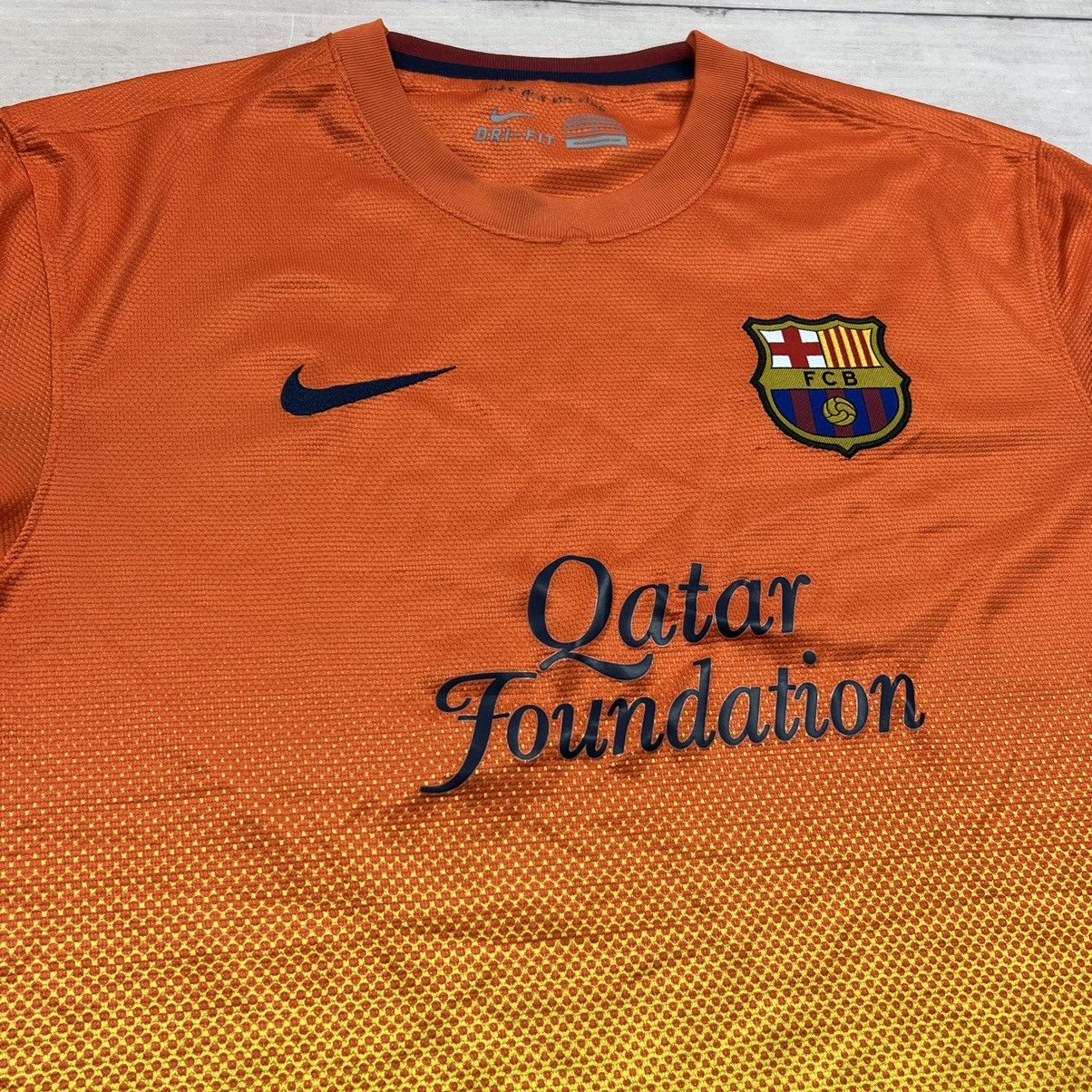 Nike Nike FC Barcelona Away Kit Tee Tshirt Jersey Yellow Orange Size US L / EU 52-54 / 3 - 3 Thumbnail