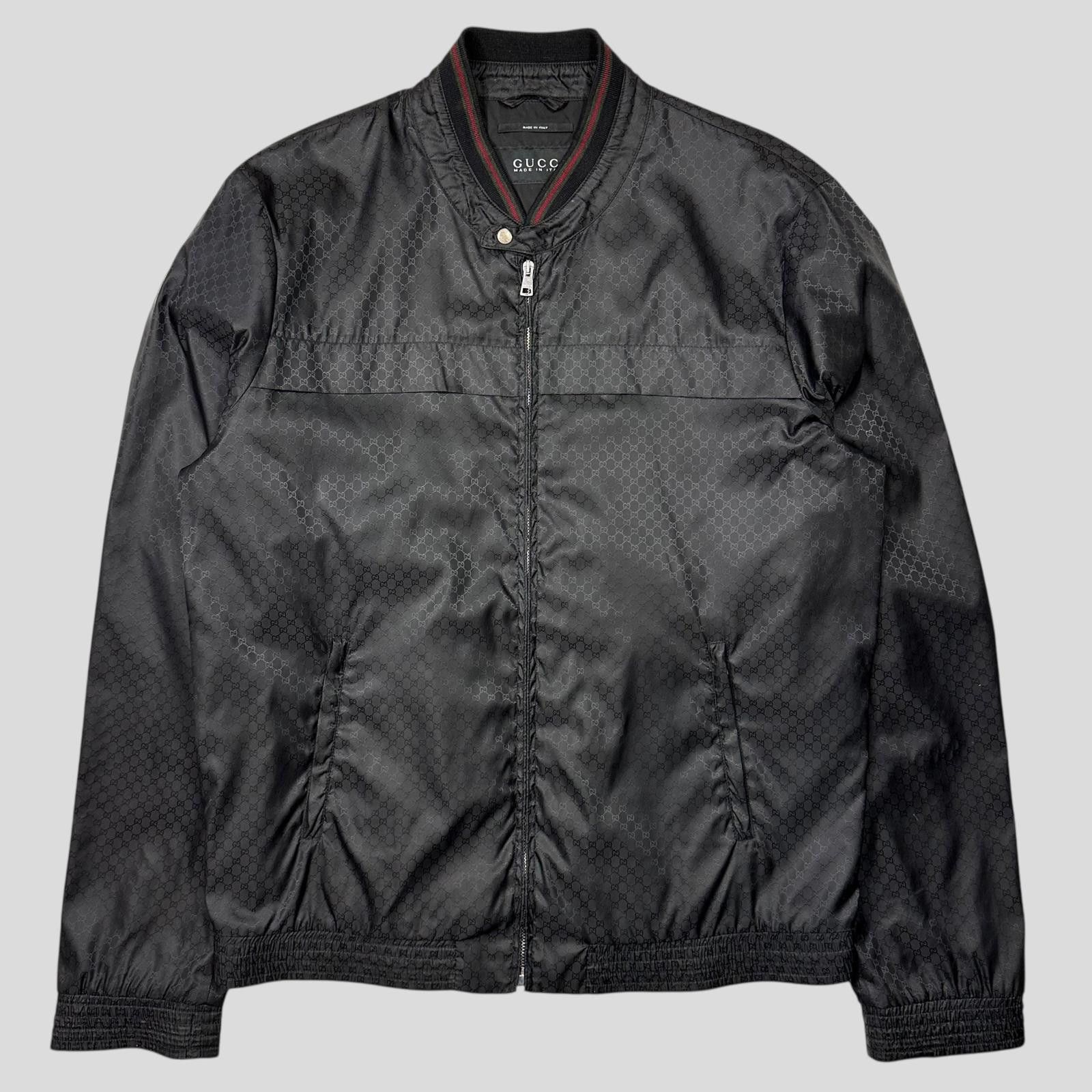 Gucci Gucci 2012 Nylon Monogram GG Web Logo Bomber Jacket IT52 (L) Size US L / EU 52-54 / 3 - 1 Thumbnail