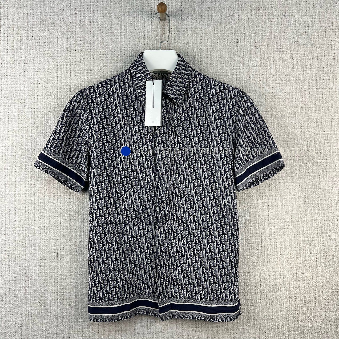 Dior Classic Blue Oblique Button-Up Shirt Size US S / EU 44-46 / 1 - 1 Thumbnail