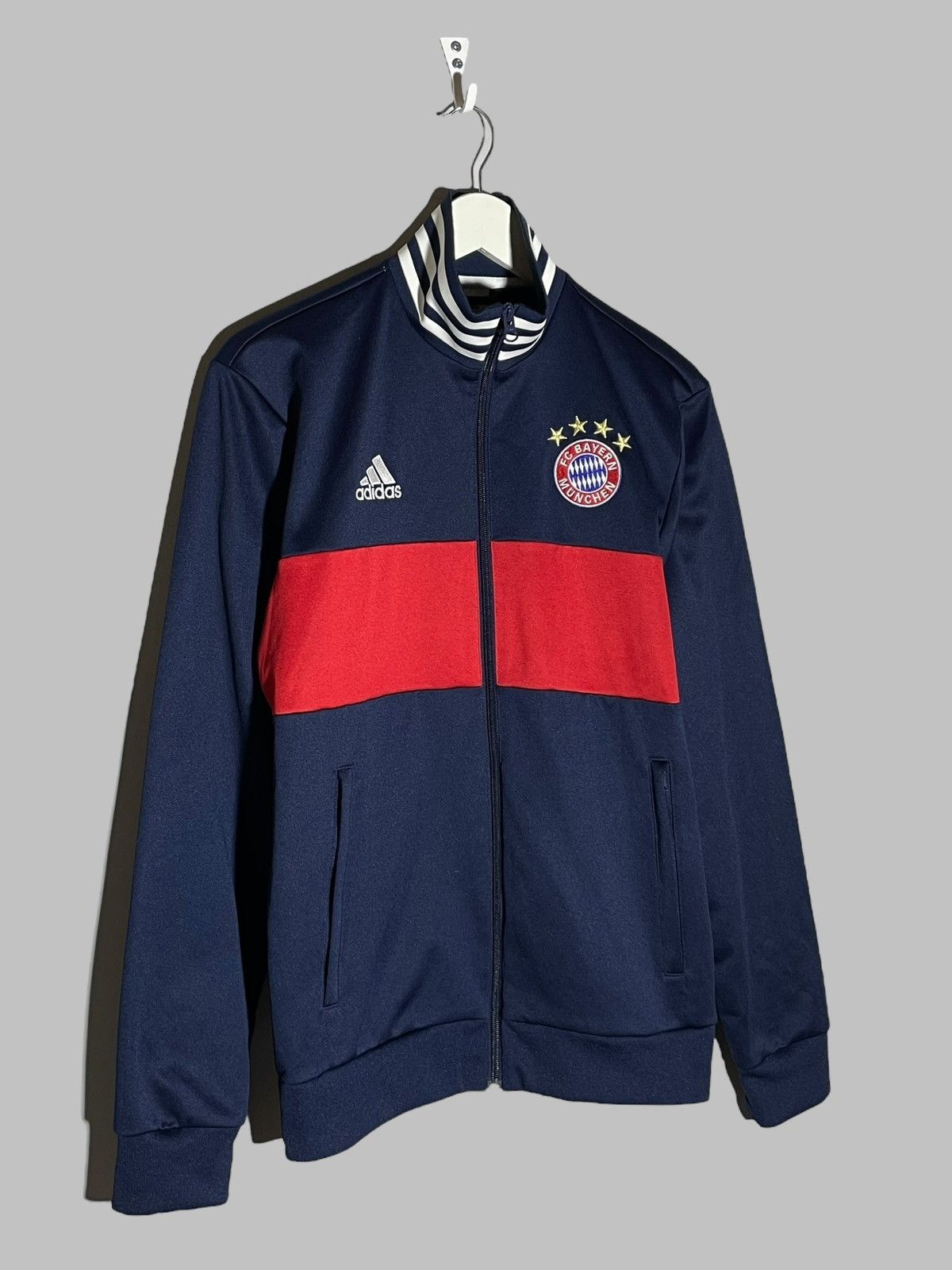 Adidas Bayern Munich Adidas 2017 3 Stripes Football Track Top Size US M / EU 48-50 / 2 - 2 Thumbnail