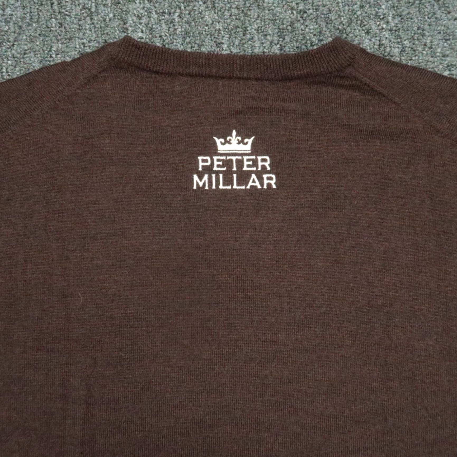 Peter Millar Peter Millar Sweater Men XL Brown Merino Wool V-Neck Jumper Tour XL Size US XL / EU 56 / 4 - 4 Thumbnail
