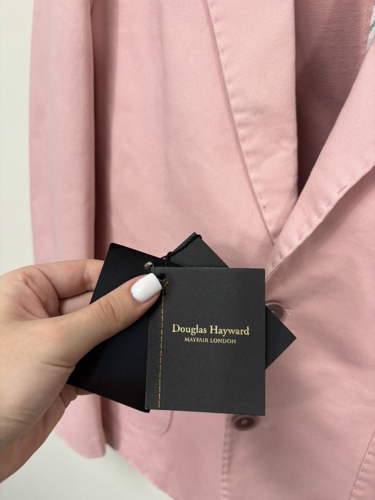 Douglas Hayward Douglas Hayward Men’s Pink Smart Casual Cotton Blazer Jacket Size 40R - 10 Thumbnail