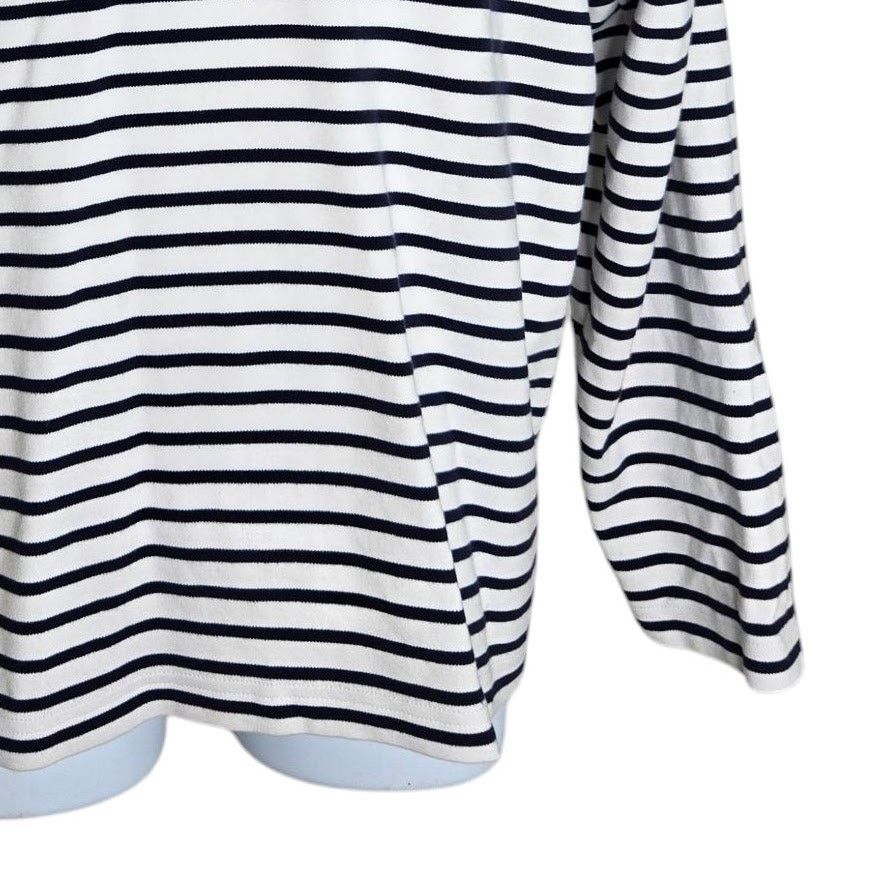 Madewell Madewell Womens Boxy Polo Tee XL Underhill Stripe V Neck Size XL / US 12-14 / IT 48-50 - 3 Thumbnail
