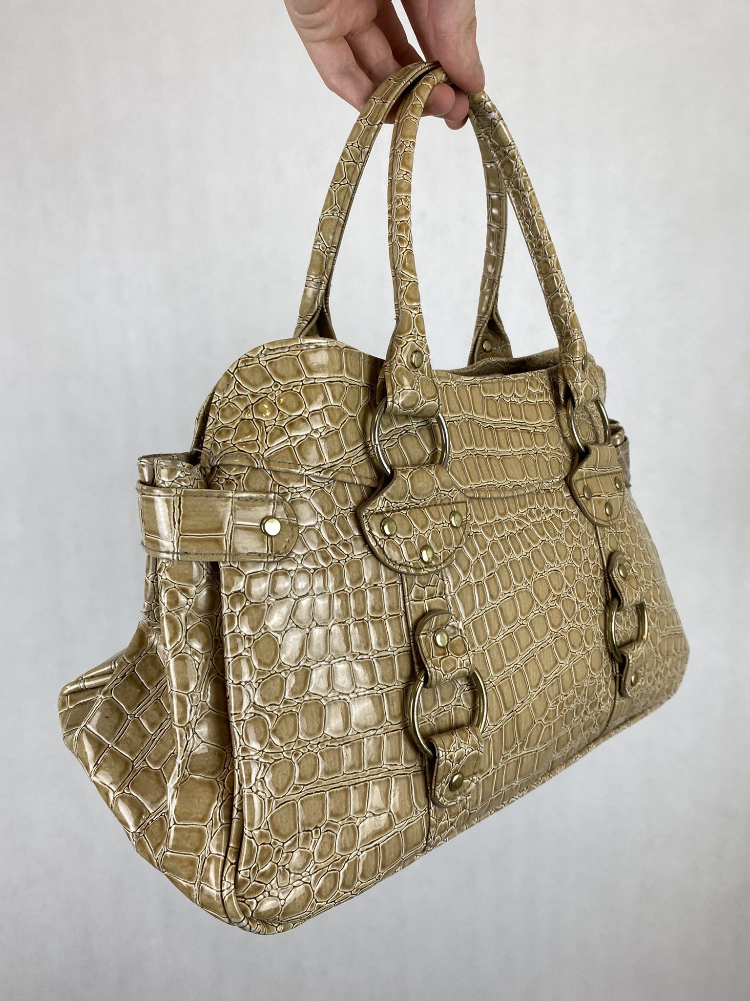 Designer snake skin faux type bag pinterest print 2000s Size ONE SIZE - 2 Thumbnail