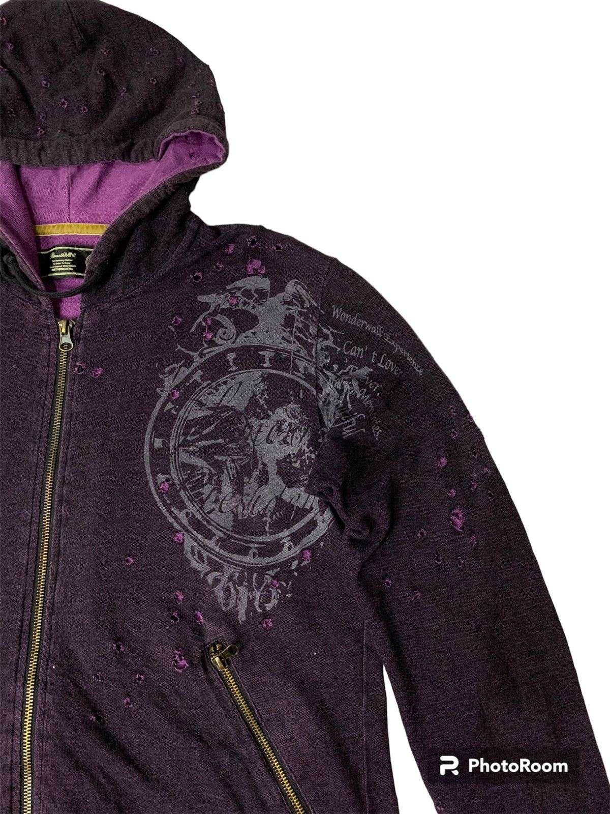 14th Addiction × Hysteric Glamour × If Six Was Nine Breathmint Brthbreath Distressed Japanese Punk Hoodie☠️🎌 Size US XS / EU 42 / 0 - 3 Thumbnail
