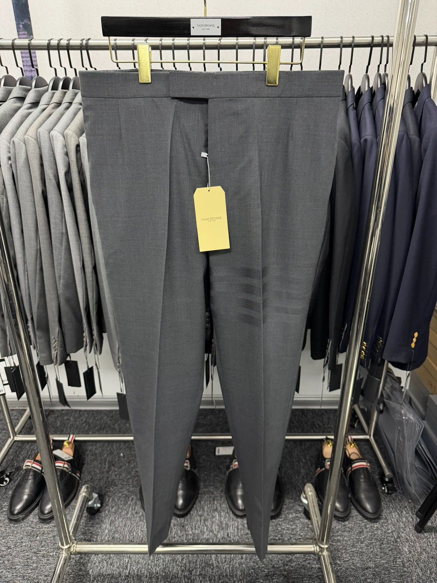 Thom Browne Thom Browne Men's 4-Bar High-Waist Deep Gray Trousers Size US 38 / EU 54 - 1 Thumbnail