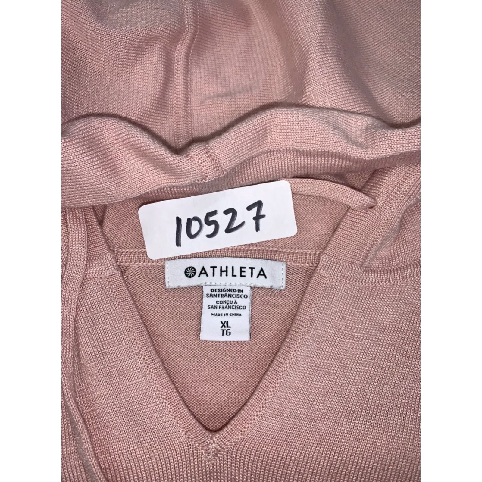 Athleta Athleta Hoodie Womens XL Light Pink Pullover Drawstring 10527 Size XL / US 12-14 / IT 48-50 - 2 Thumbnail