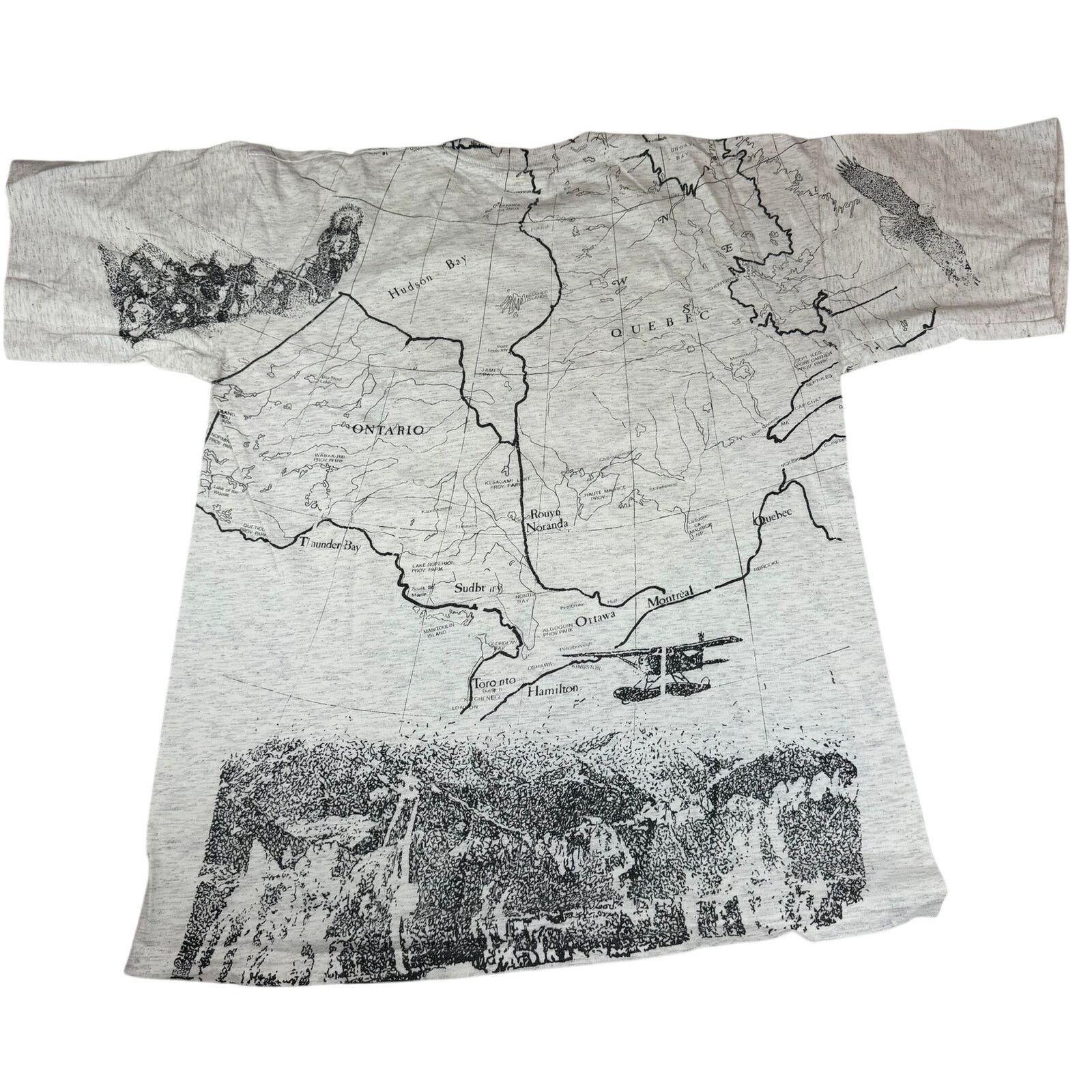 Other Vintage AOP Cityscape Canada Map T-Shirt Size L/G Size US L / EU 52-54 / 3 - 2 Thumbnail