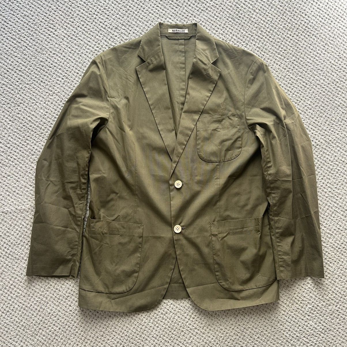 Auralee High Count Finx Chambray Jacket | Grailed