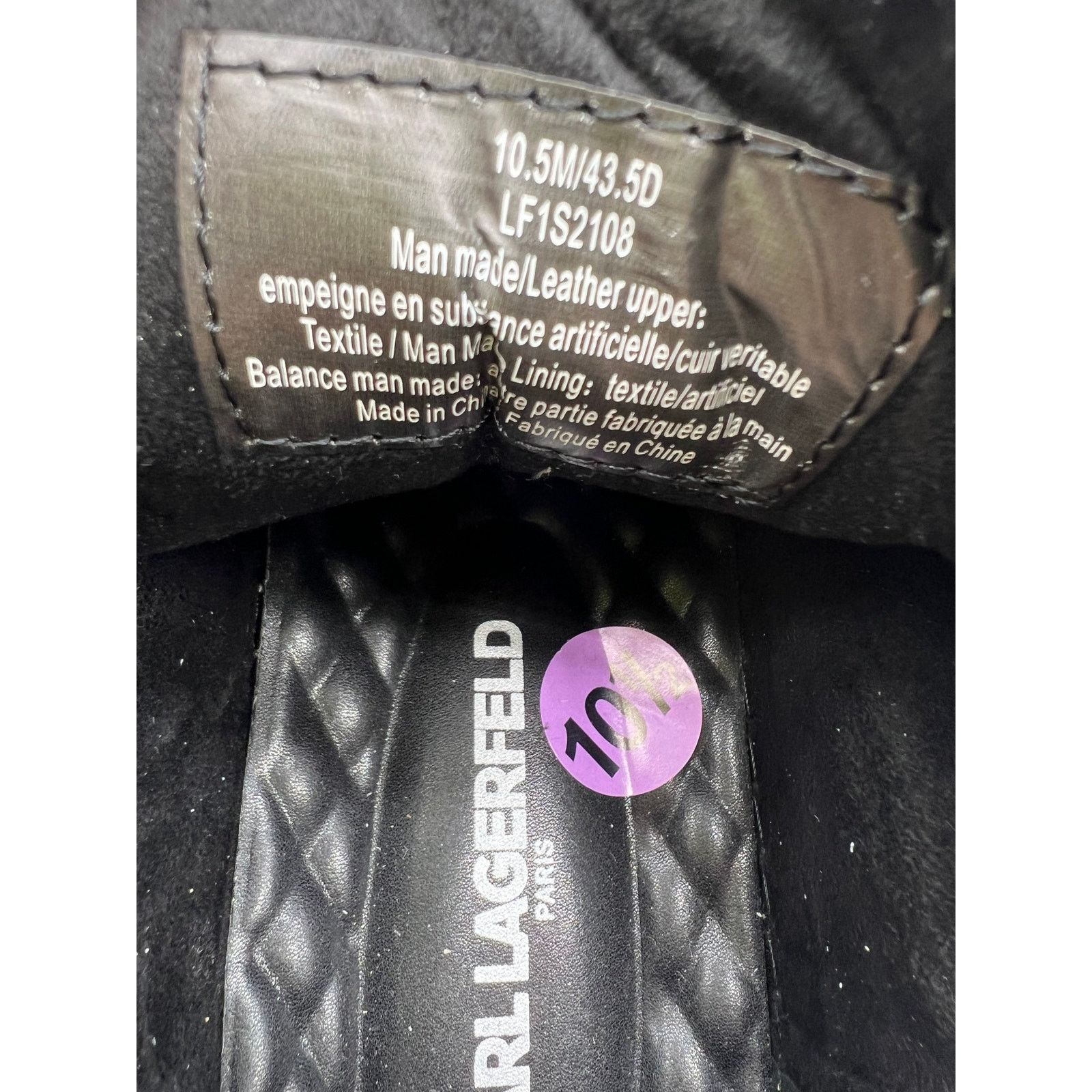 Karl Lagerfeld Karl Lagerfeld Men's Paris Sneakers High Top Heel Zip 10.5M Size US 10.5 / EU 43-44 - 3 Thumbnail