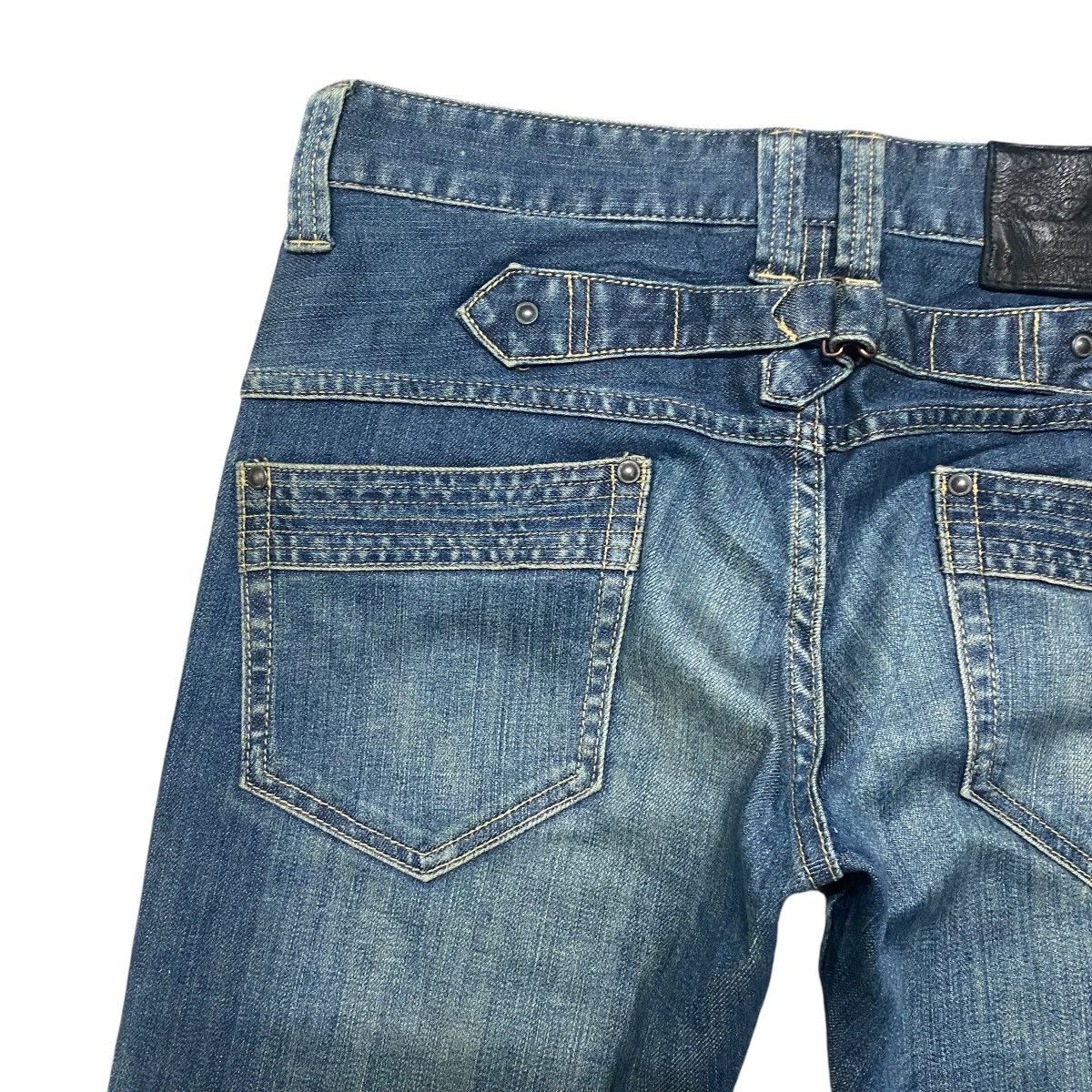 5351 POUR LES HOMMES 5351 Pour Les Hommes Curve Leg Denim Low Flare Jeans Size US 32 / EU 48 - 10 Thumbnail