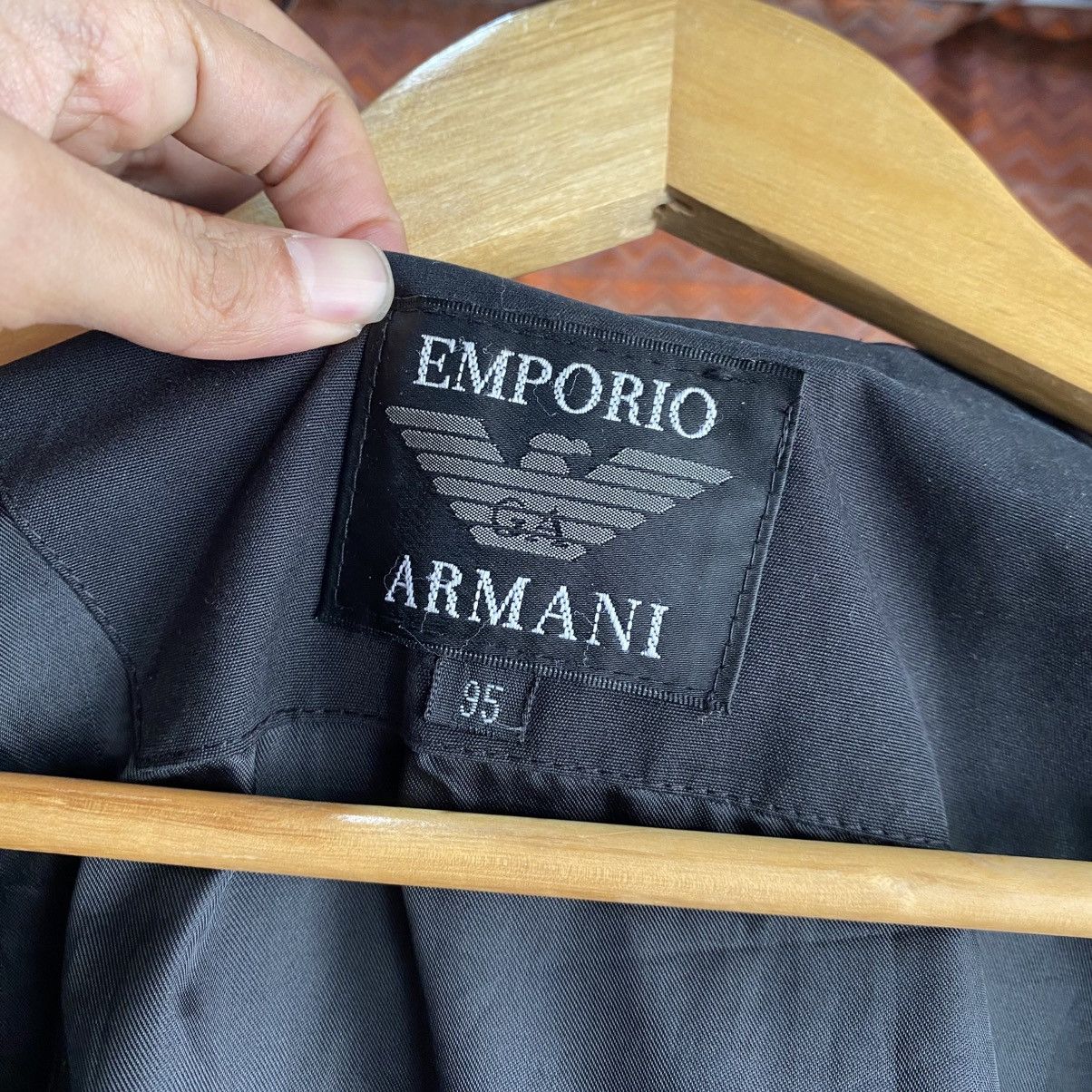 Emporio Armani Vintage Emporio Armani Black Red Spellout Logo Bomber Jacket Size US L / EU 52-54 / 3 - 15 Thumbnail