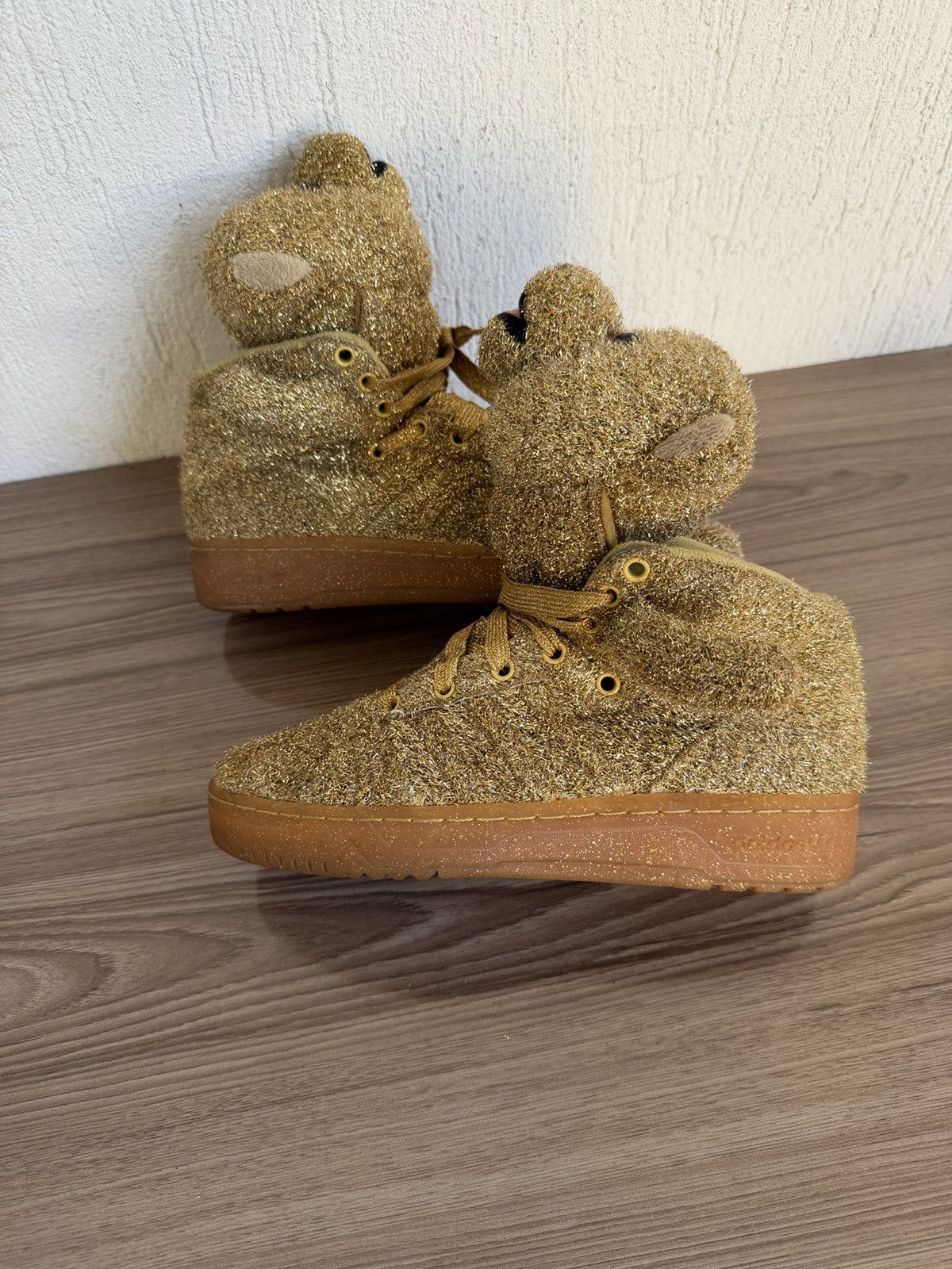 Adidas × Jeremy Scott Teddy bear glitter sneakers Size US 6 / IT 36 - 1 Thumbnail