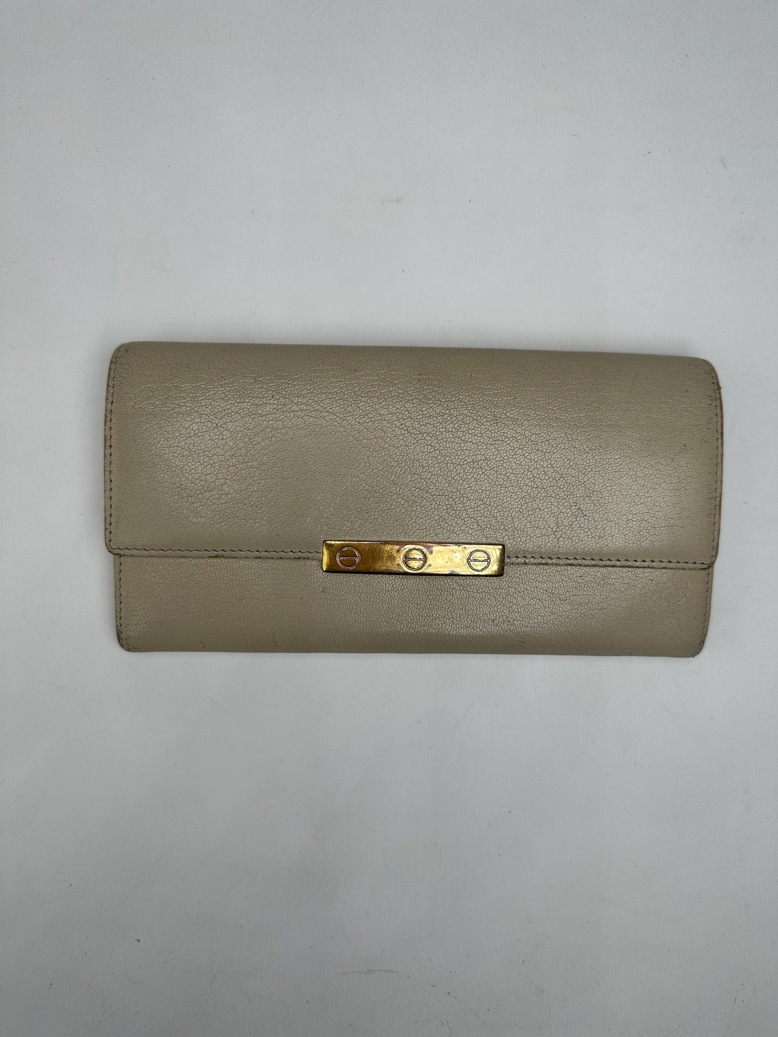 Cartier Vintage Leather Wallet White Size ONE SIZE - 1 Thumbnail