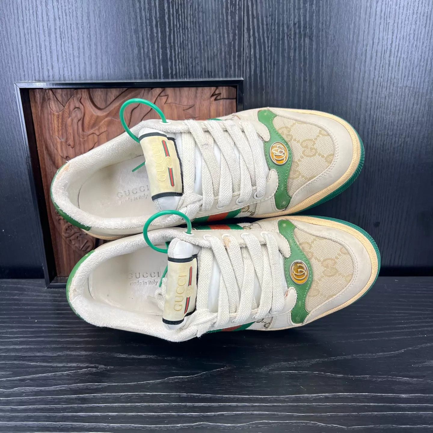 Gucci Gucci Distressed Sneaker Gray Green EU 37 Size US 6.5 / IT 36.5 - 2 Thumbnail