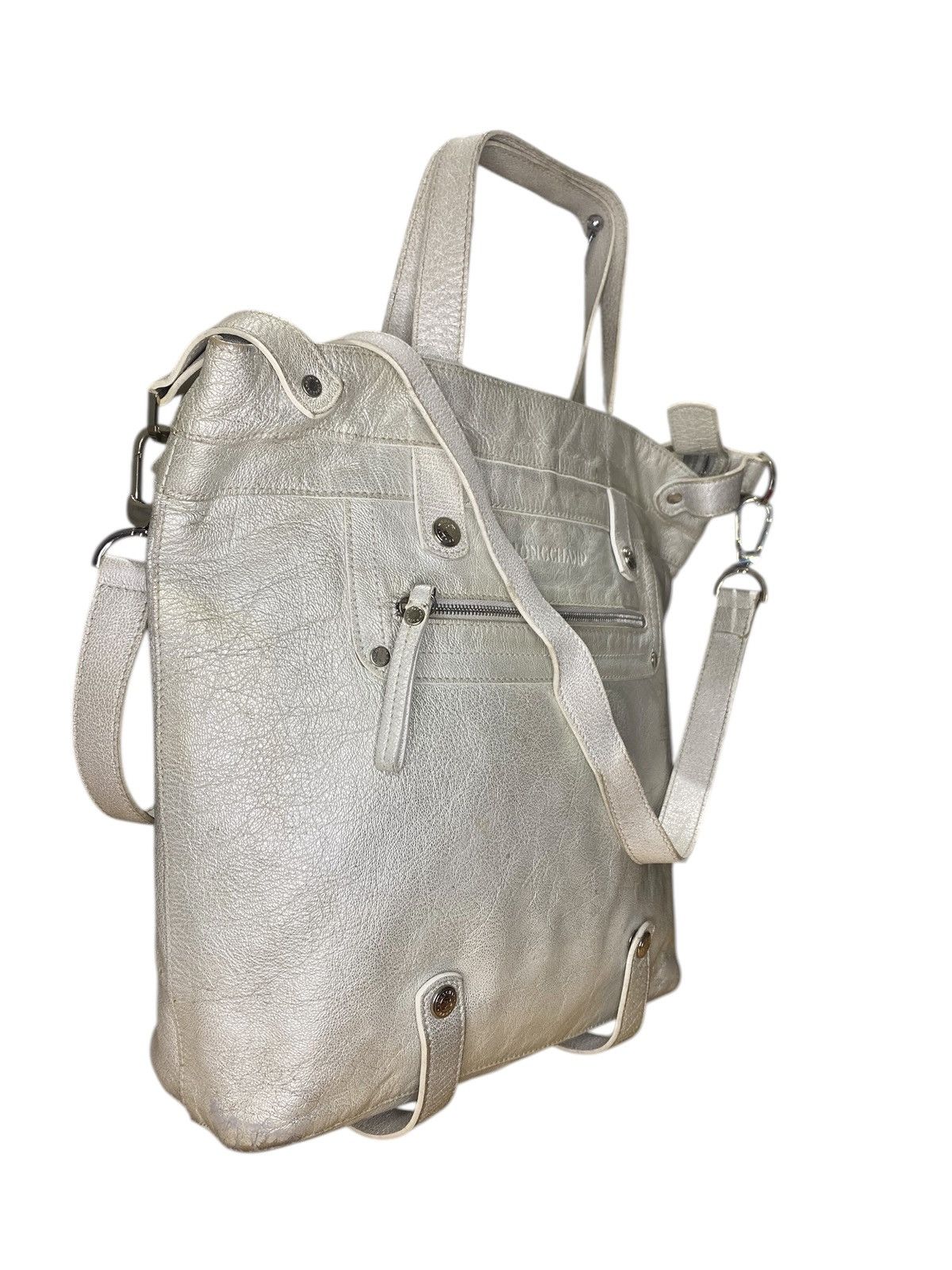 Longchamp Longchamp silver leather bag Size ONE SIZE - 2 Thumbnail