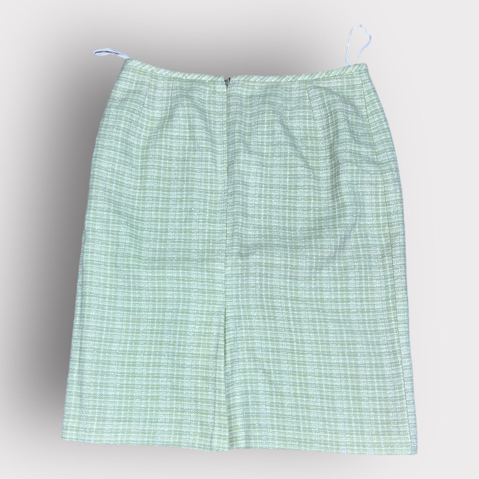 Vintage Le Suit | Vintage Lime Green Tweed Pencil Skirt | 14 PLUS Size 36" / US 14 / IT 50 - 1 Thumbnail