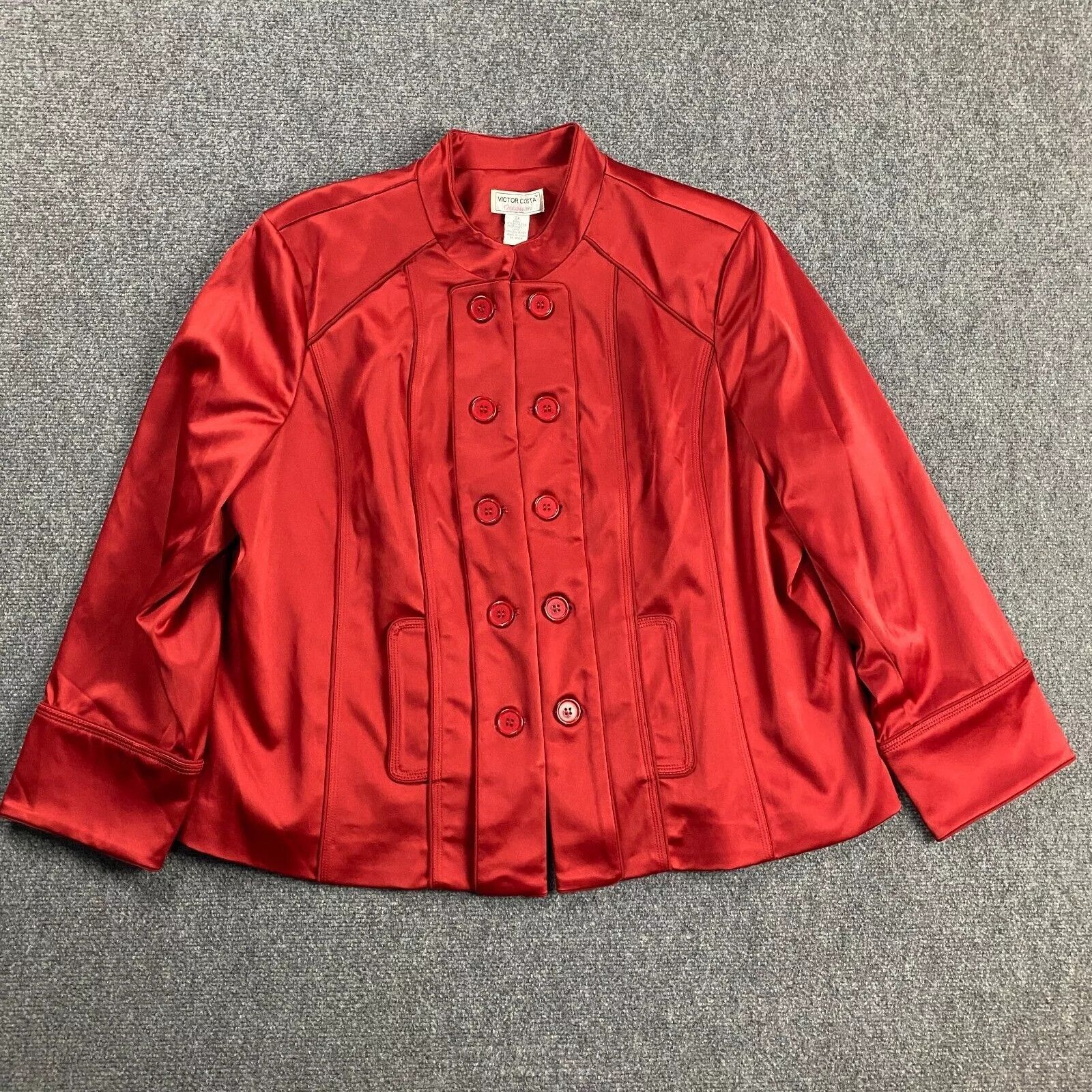 Other Victor Costa Pea Coat Women's 2X Plus Occasion Polyester NWT Size ONE SIZE - 1 Thumbnail