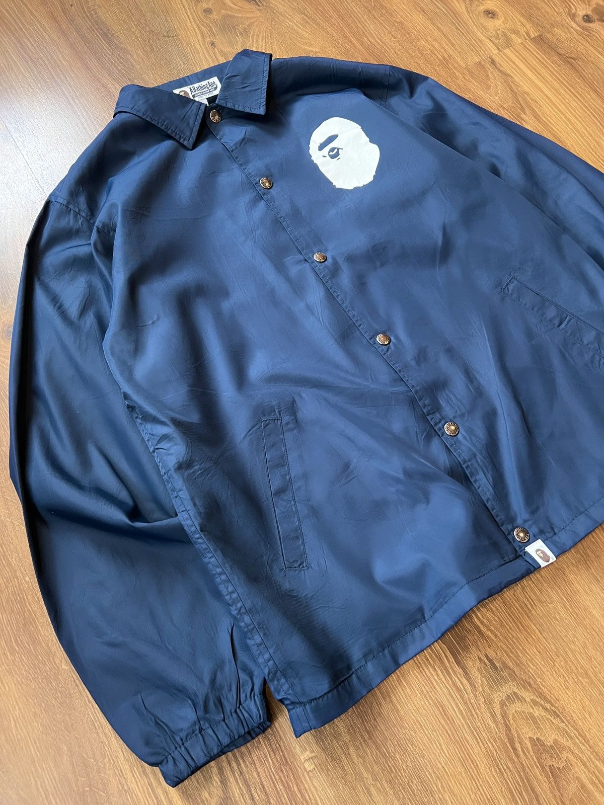 Bape Rare Bape Coach Jacket (Navy) Size US L / EU 52-54 / 3 - 6 Thumbnail