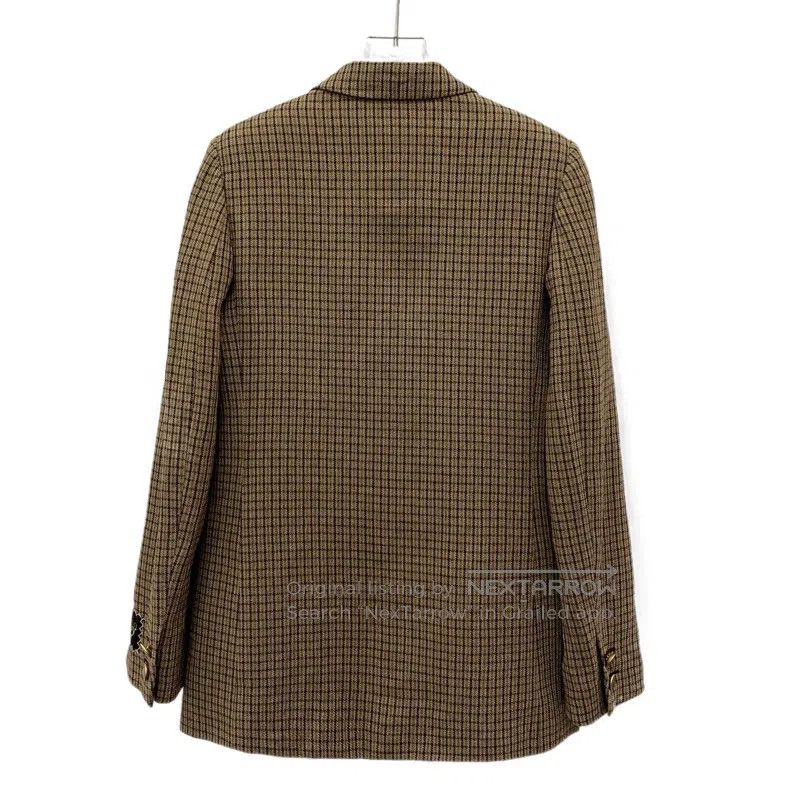 Gucci Gucci Brown plaid linen lapel single-breasted long-sleeved Size XS / US 0-2 / IT 36-38 - 2 Thumbnail
