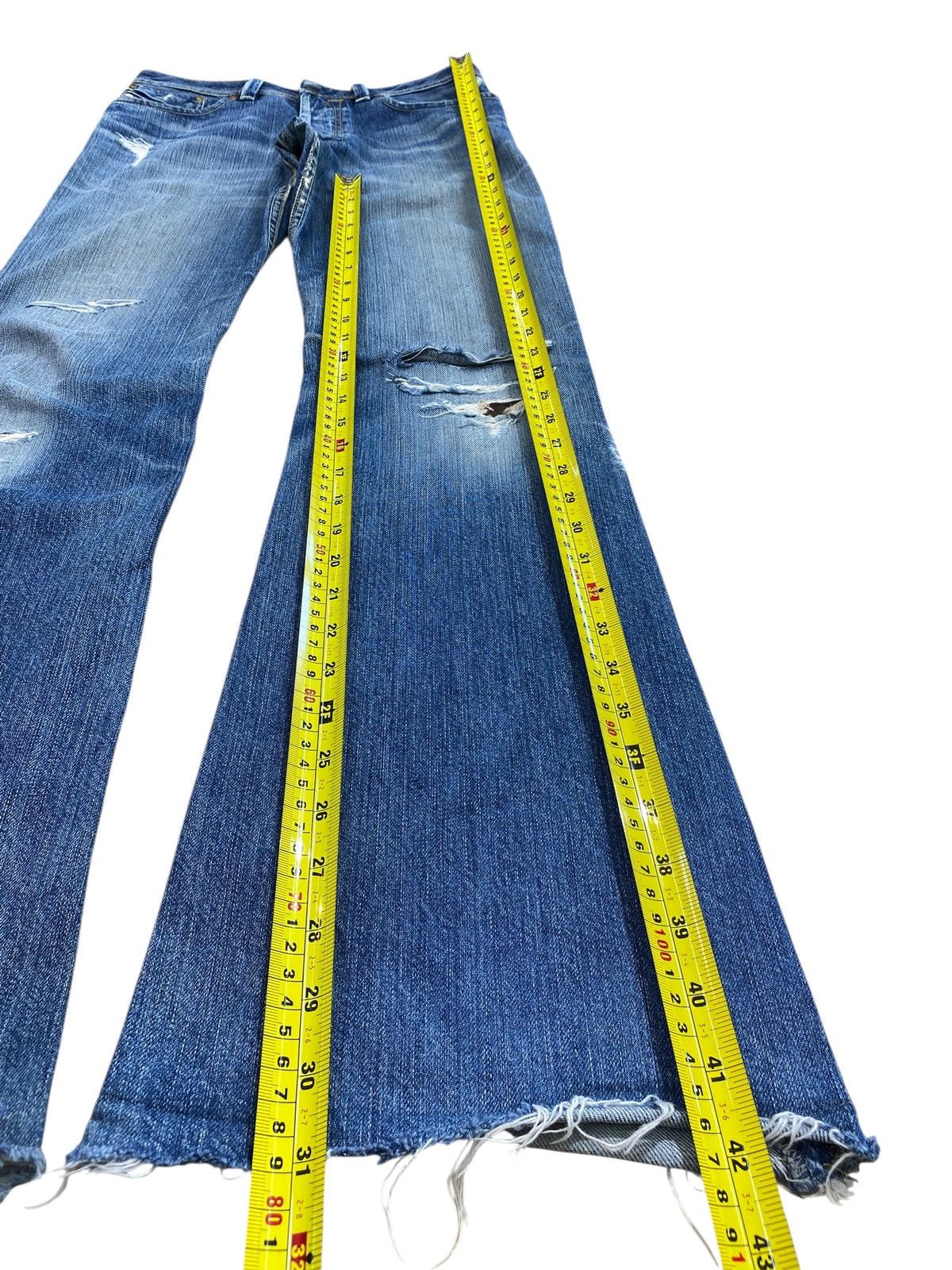 Diesel Vintage Diesel Blue Wash Distress Patch Style Flare Jeans Size US 28 / EU 44 - 9 Thumbnail