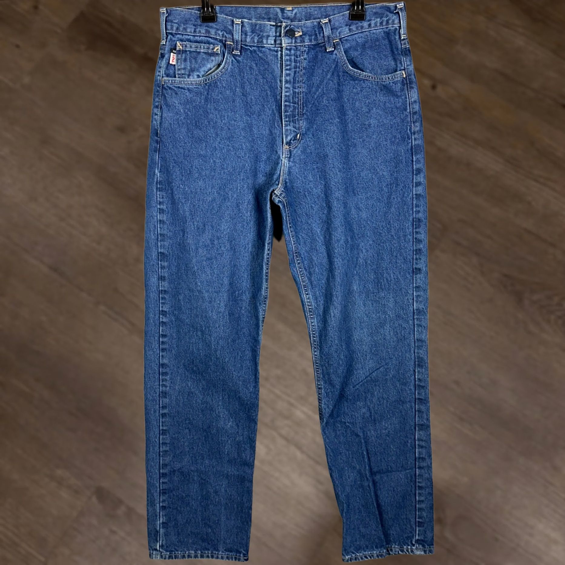 Carhartt Carhartt FR Cat 2 Jeans Men 35X32 Blue Straight Leg Flame-Resistant Workwear EUC Size US 35 - 1 Thumbnail