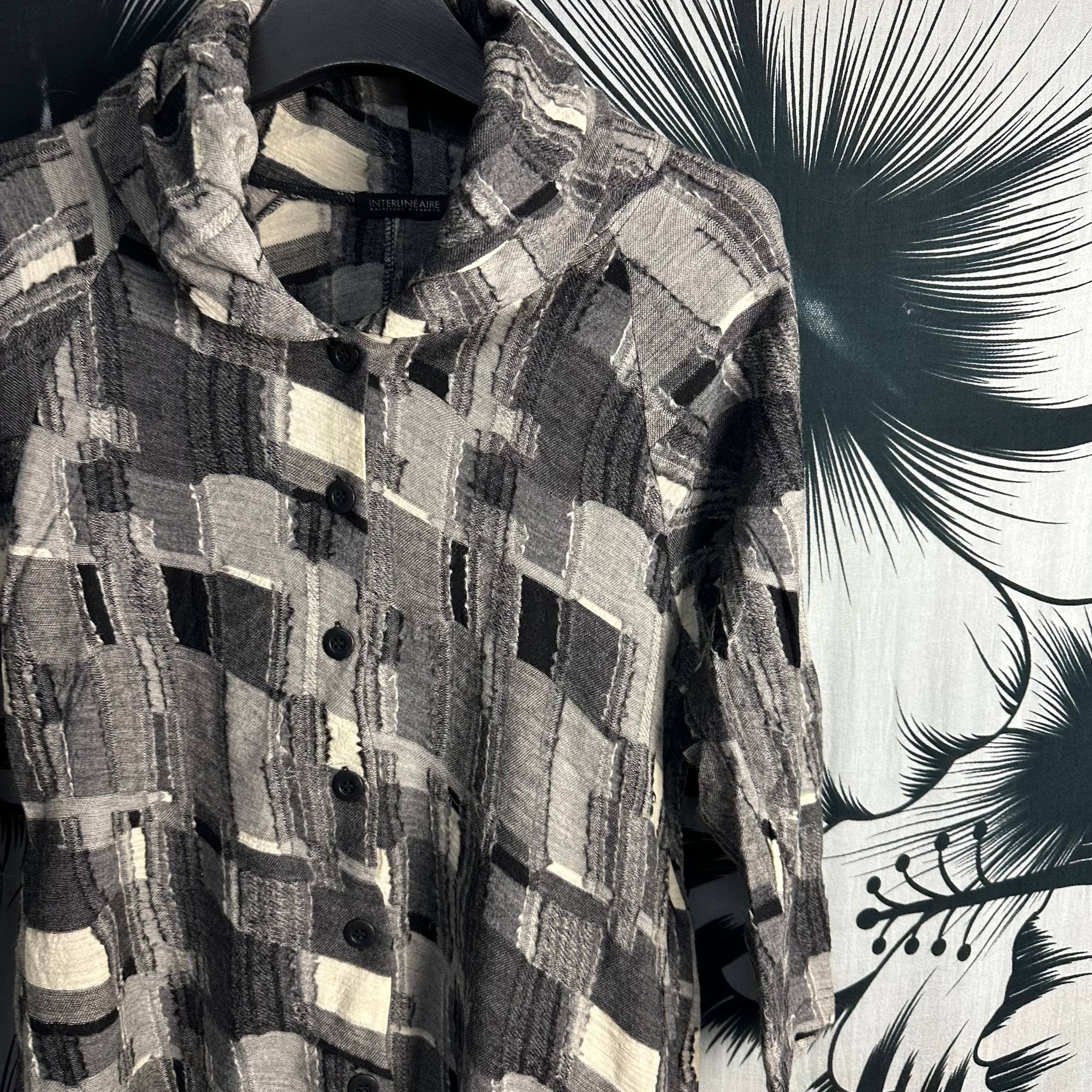 Japanese Brand Archive INTERLINEAIRE Cult Avant Garde Patchwork Sweater Size US M / EU 48-50 / 2 - 9 Thumbnail