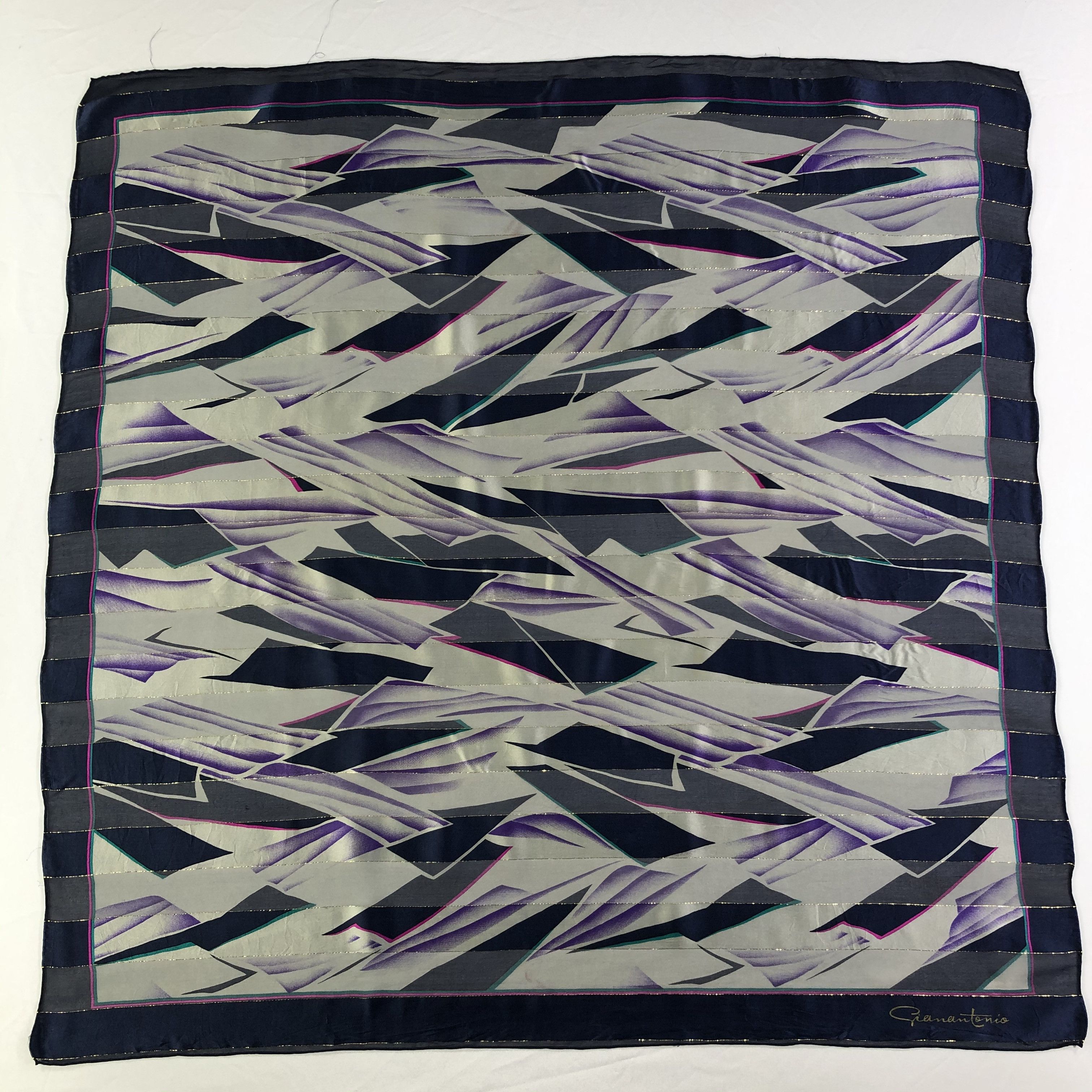 Vintage Vintage Gianantonio Silk Scarf Size ONE SIZE - 2 Thumbnail