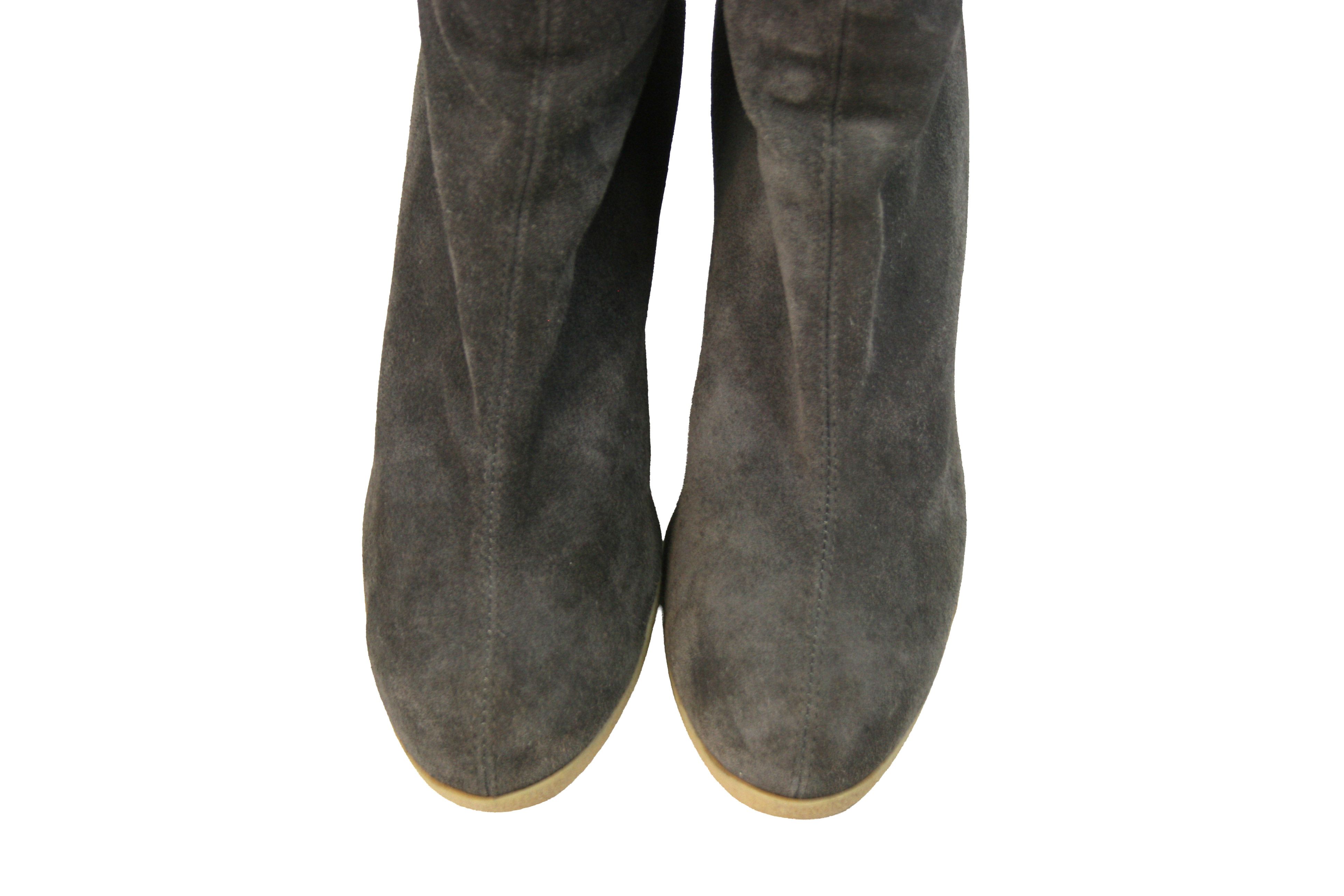 Jil Sander 2008 Raf Simons Era Knee High Suede Boots Vintage Size US 8 / IT 38 - 6 Thumbnail