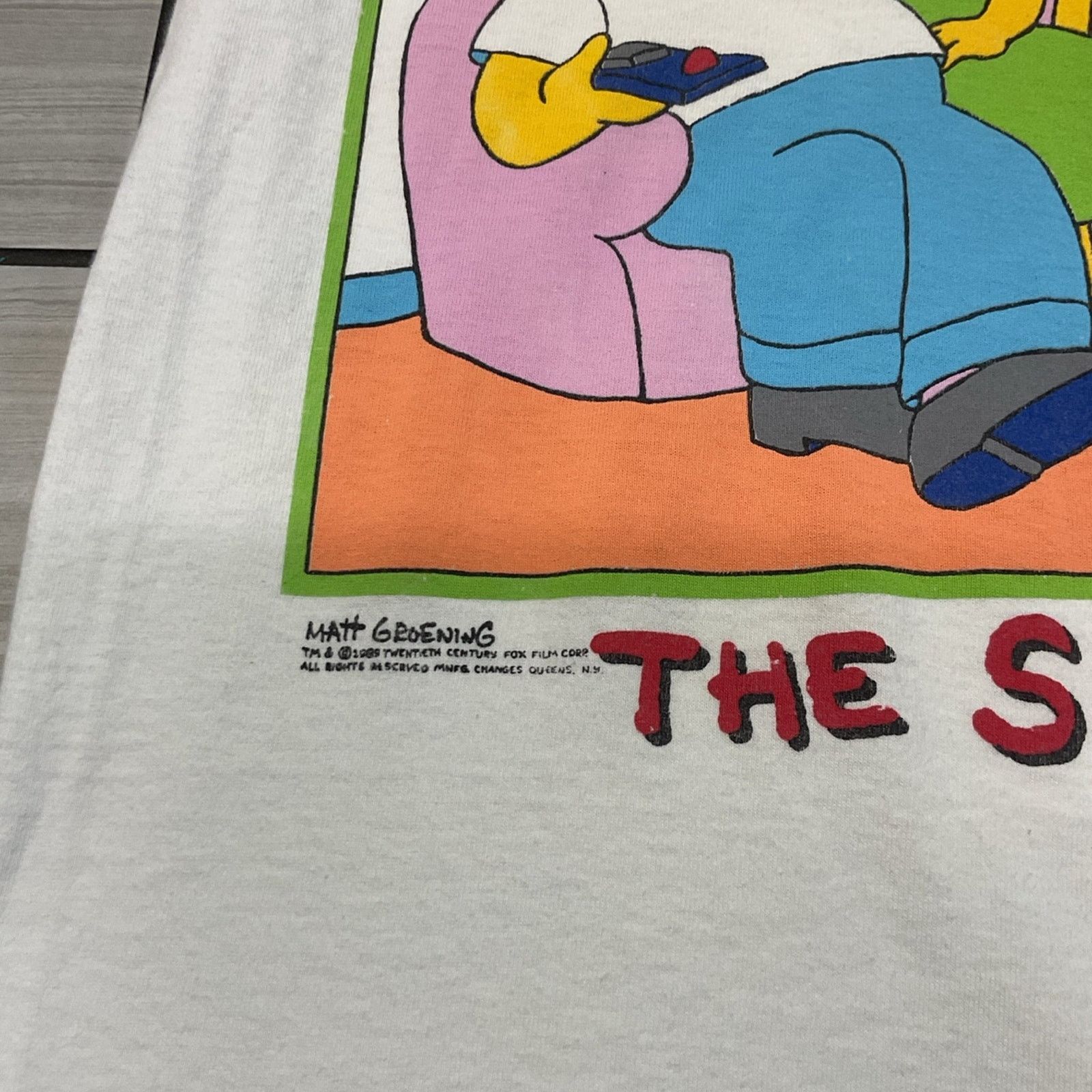 Gildan 1989 The Simpsons Family Bonding Vintage T-Shirt Size US M / EU 48-50 / 2 - 4 Thumbnail