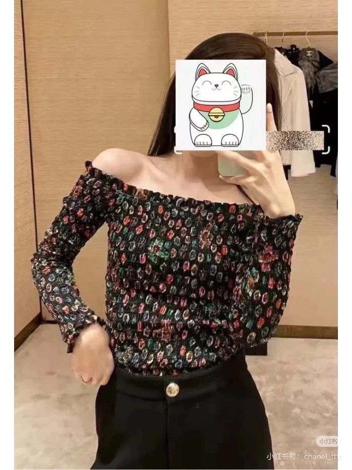 Chanel Chanel 21C early spring gem pattern one-shoulder pleated t Size XS / US 0-2 / IT 36-38 - 7 Thumbnail