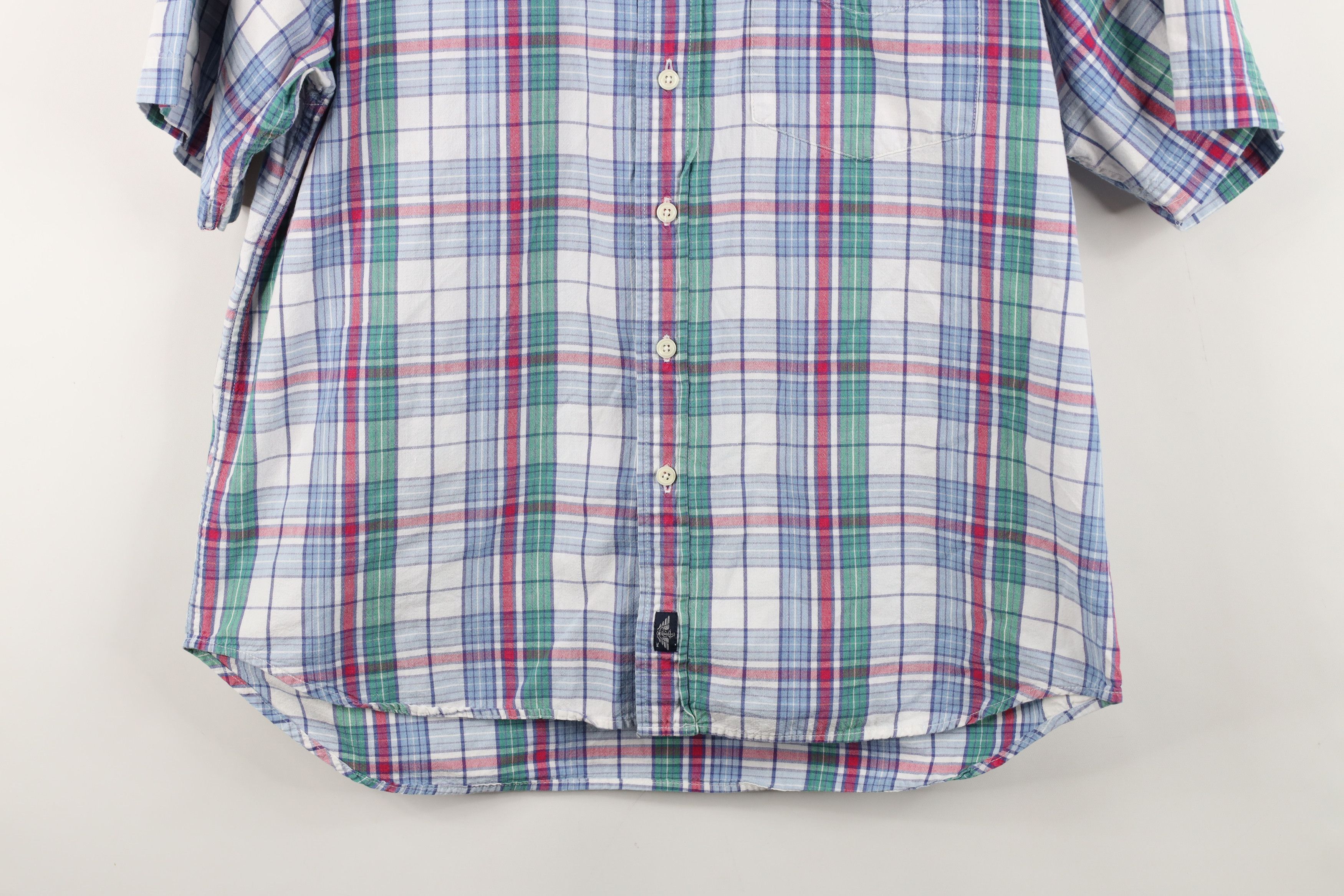 Vintage Vintage 90s Streetwear Plaid Short Sleeve Button Down Shirt Size US L / EU 52-54 / 3 - 3 Thumbnail