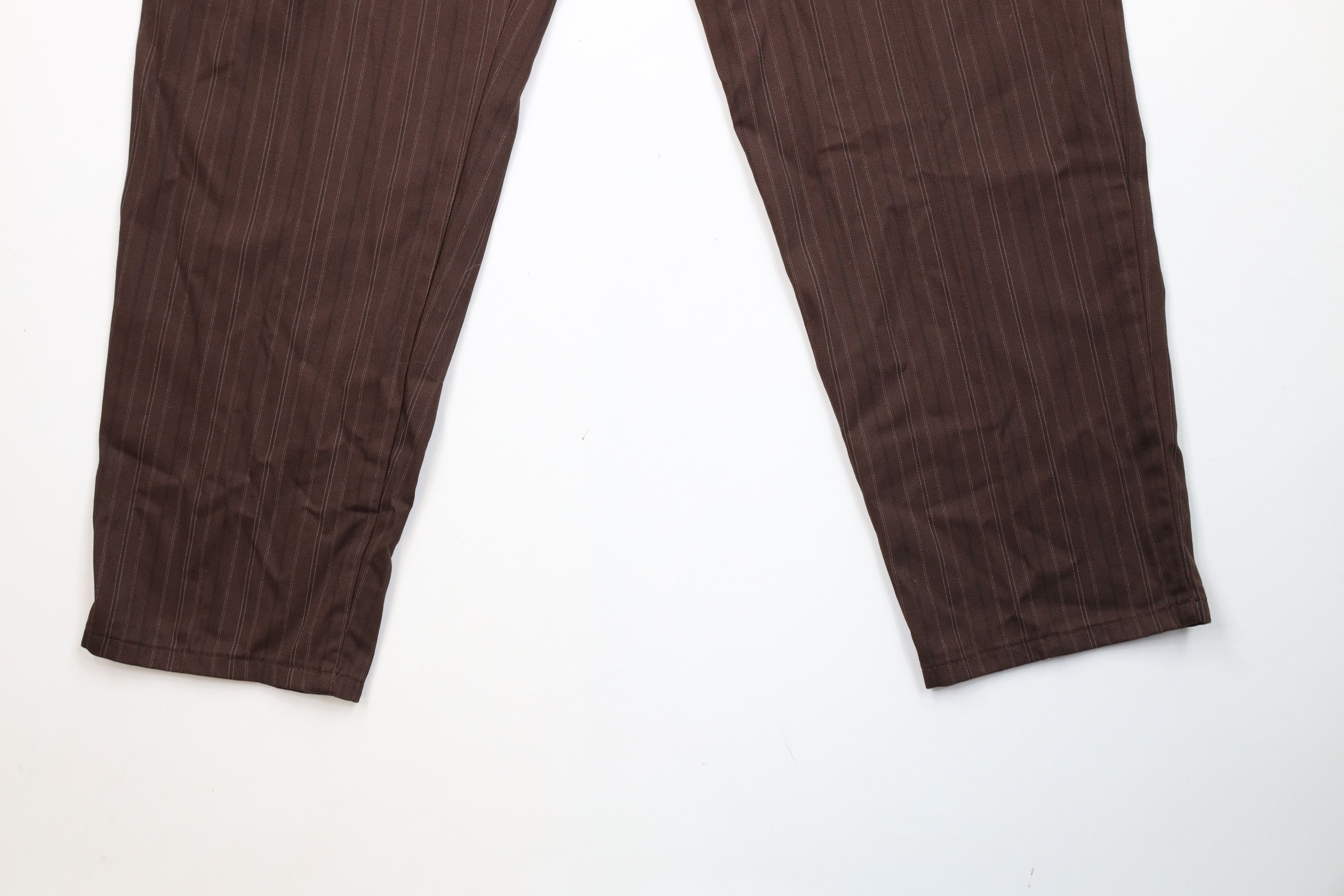 Vintage Vintage 90s Streetwear Tapered Leg Pants Brown Cotton Size 40" / US 18 - 4 Thumbnail