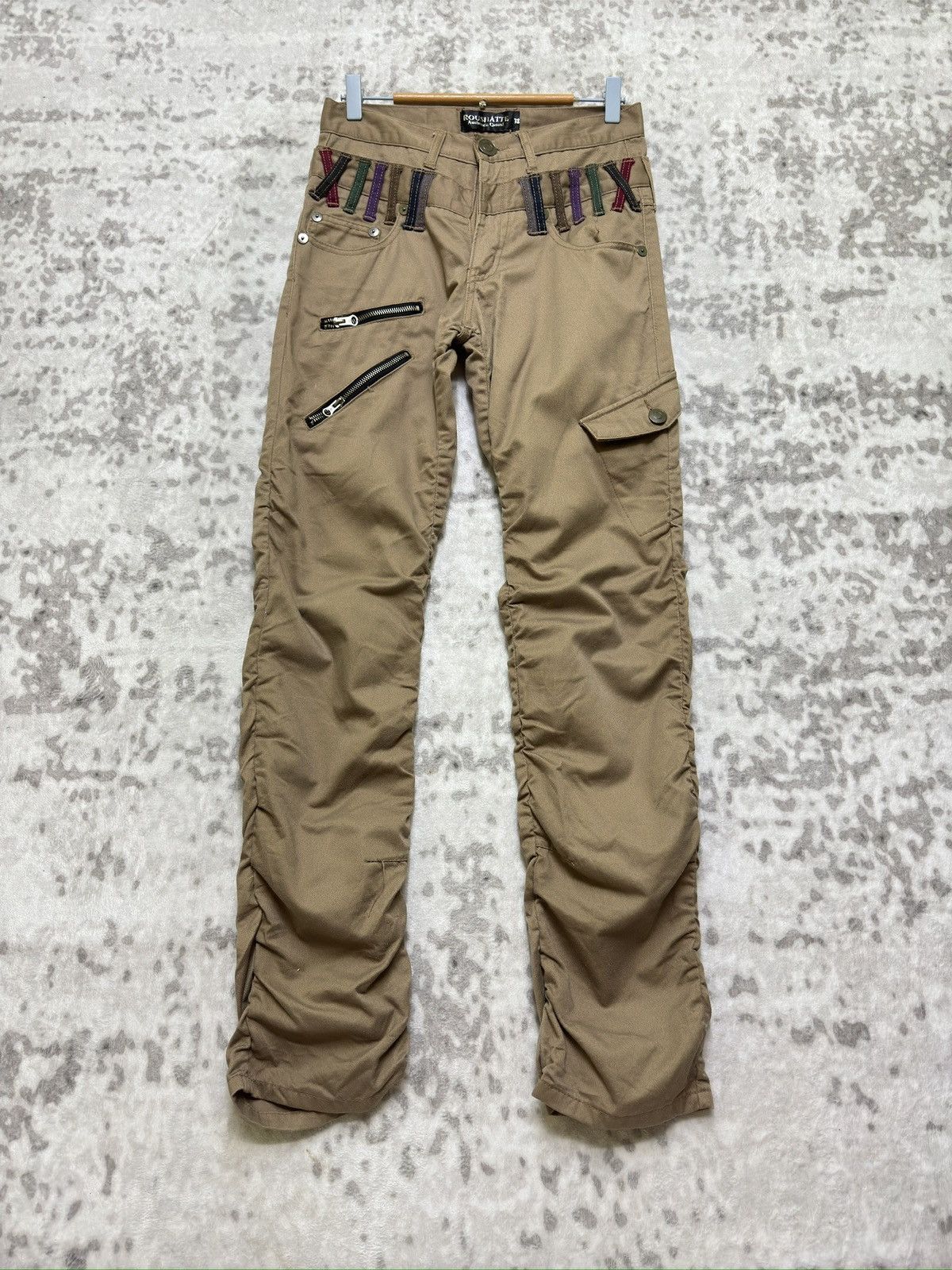 Japanese Brand Roushatte Y2K MultiPocket Double Waist Springleg Stacked Size US 28 / EU 44 - 1 Thumbnail