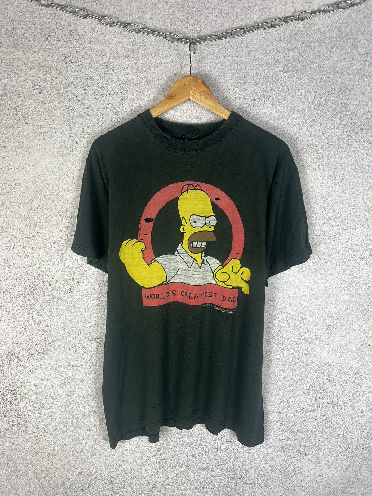 The Simpsons Vintage 1997 Simpsons Homer WORLD'S GREATEST DAD Movie Tee Size US M / EU 48-50 / 2 - 1 Thumbnail