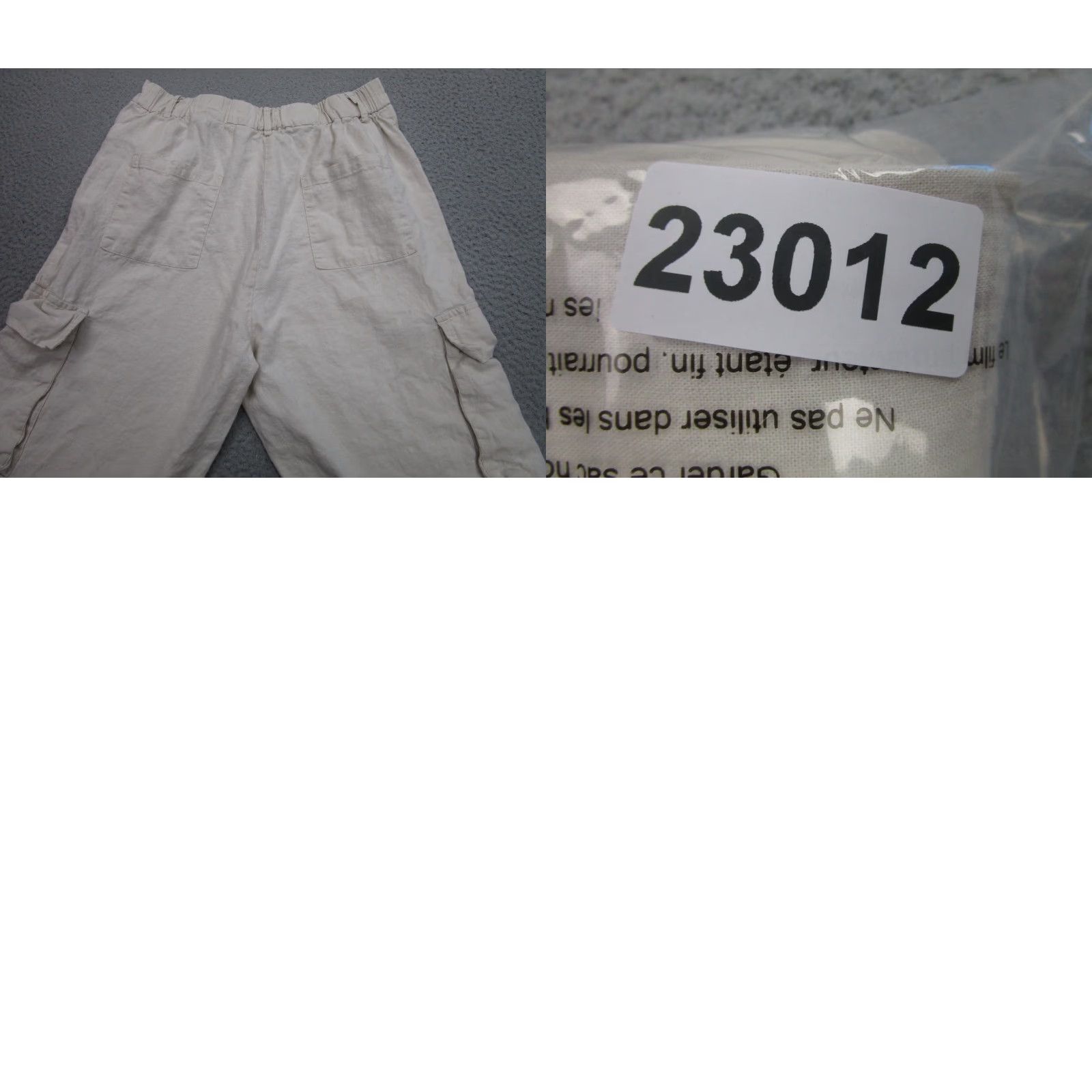 Vintage HG Pants Womens L Beige Linen Rayon Wide-Leg Cargo Beach Coastal Resort Casual Size 36" / US 14 / IT 50 - 10 Thumbnail