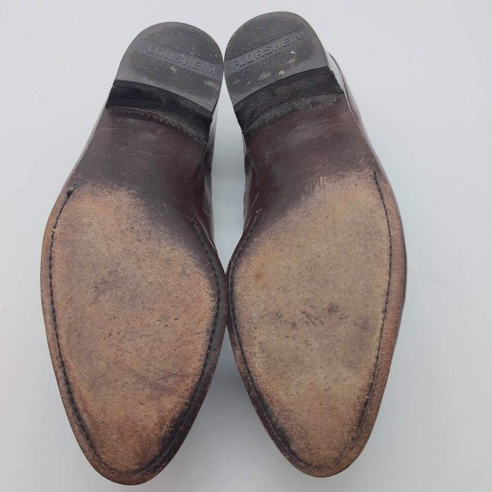 Florsheim Vintage Florsheim Women's Sz 9 C Maroon Leather Loafers Sho Size US 9 / IT 39 - 8 Thumbnail