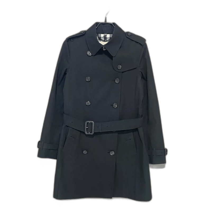 Burberry Burberry Black Plaid Mid-Length Trench Coat Size M / US 6-8 / IT 42-44 - 1 Thumbnail