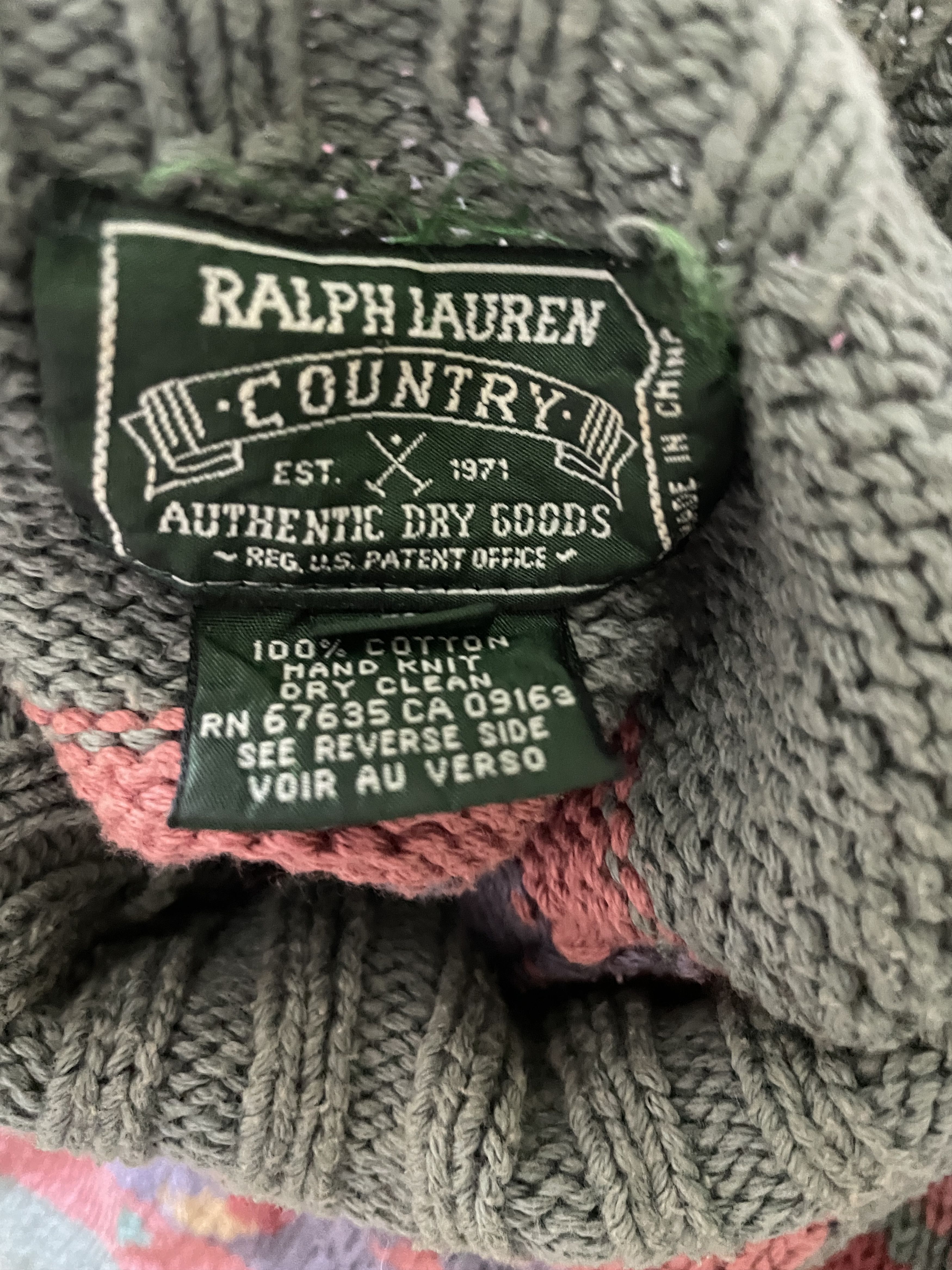 Polo Ralph Lauren 🔥 Ralph Lauren Country® RARE 90s Hand-Knit Western Sweater Size US S / EU 44-46 / 1 - 8 Thumbnail