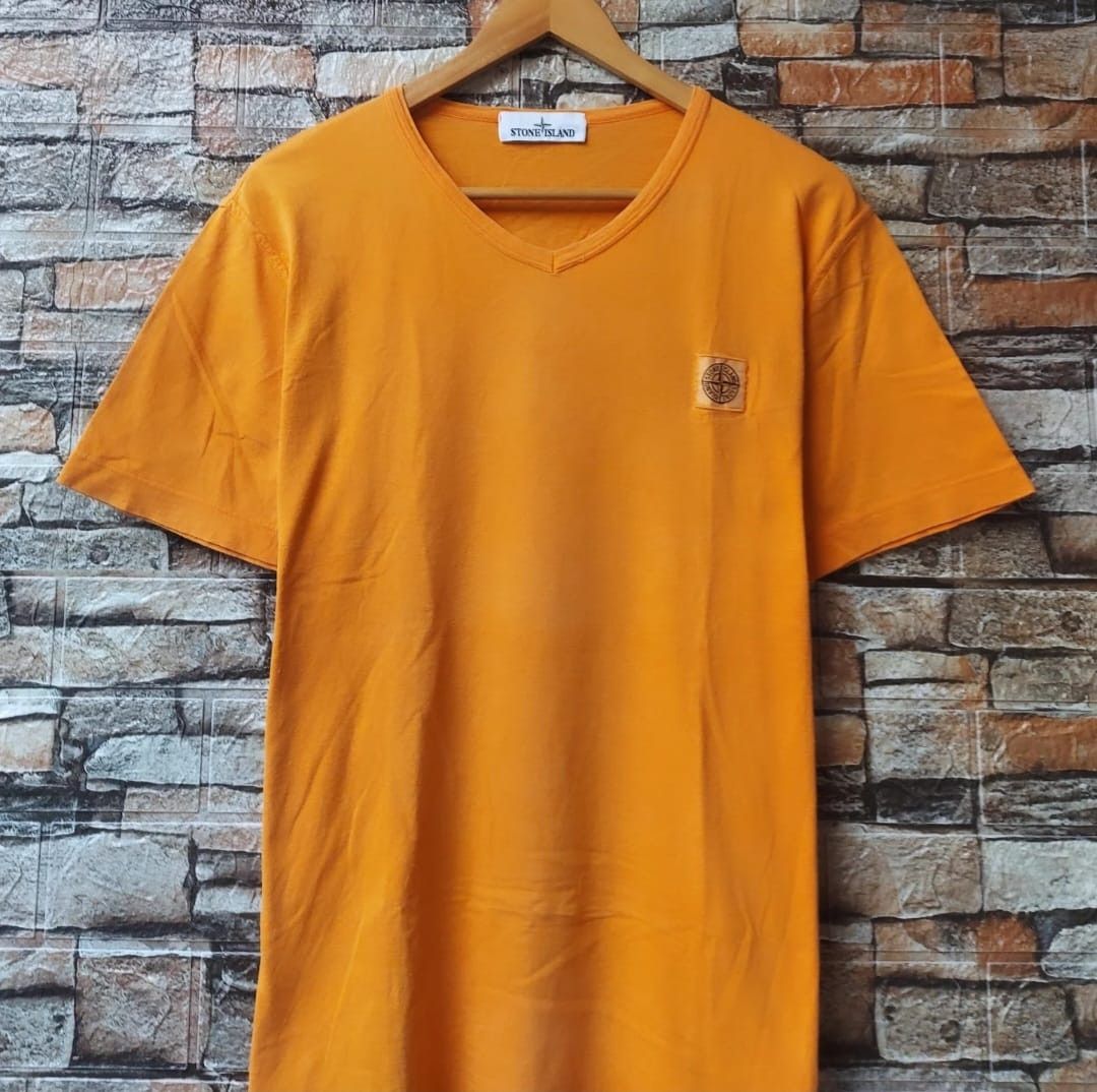 Stone Island STONE ISLAND Vneck Tshirt Size US M / EU 48-50 / 2 - 2 Thumbnail