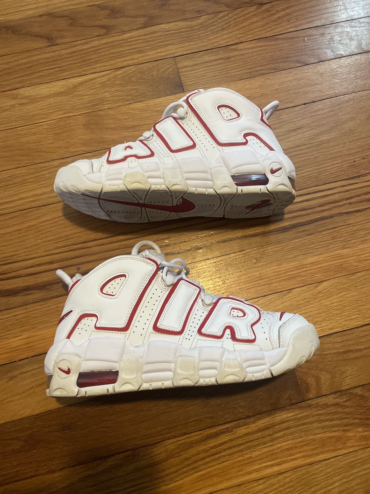 image of Nike Air More Uptempo University Red Gs Size 5.5Y Shoes, Women's