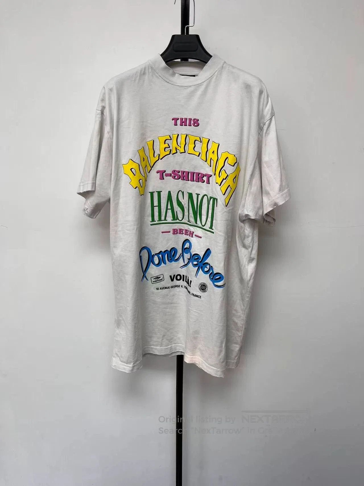 Balenciaga Balenciaga Logo Print Long Round Neck Tee. Size US S / EU 44-46 / 1 - 1 Thumbnail
