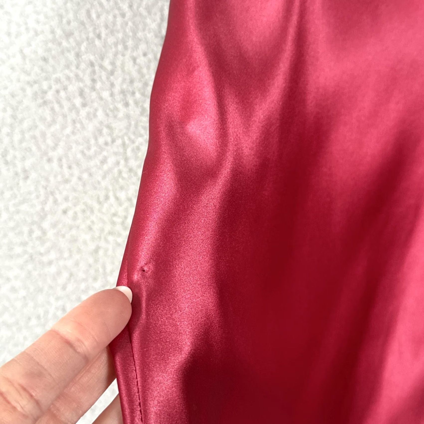 Anne Klein Anne Klein Silk Tank Camisole Womens 14P Pink Ruffle Front Satin Top Cami Sleeveless V-Neck Petite Size XL / US 12-14 / IT 48-50 - 2 Thumbnail