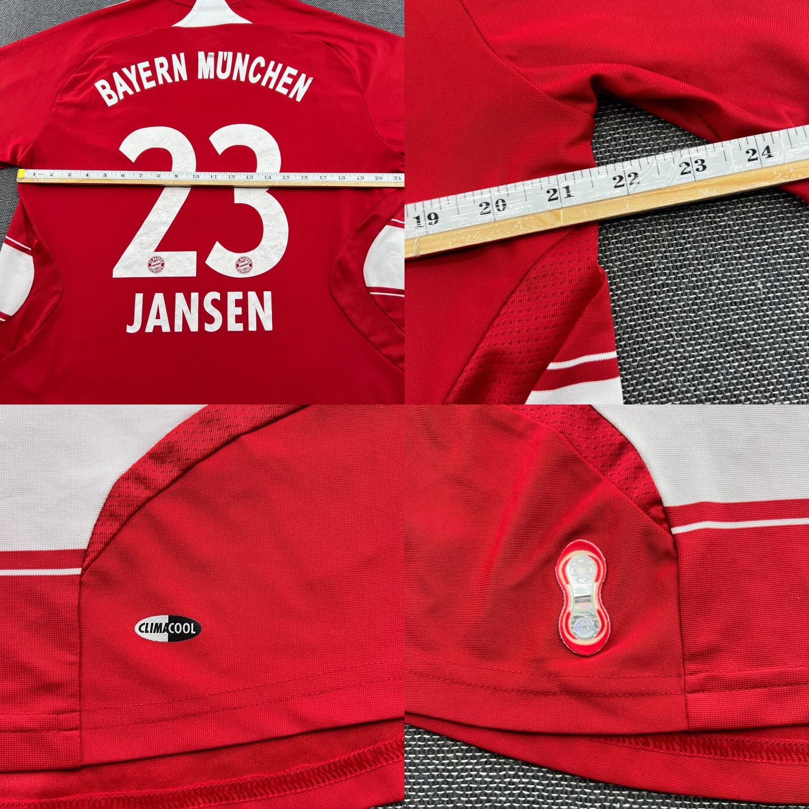 Adidas adidas Bayern Munich 2007 2008 Marcell Jansen #23 Mens L Football Jersey Shirt Boys Mens L Red Jersey Size US L / EU 52-54 / 3 - 9 Thumbnail