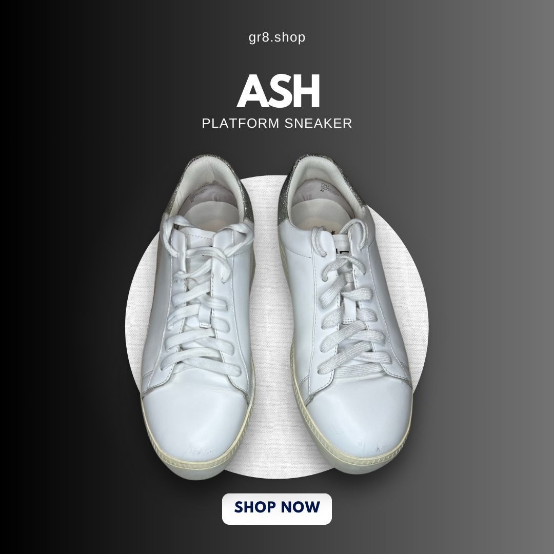ASH Ash Platform Women Sneakers White Leather Size 9 Stylish Ca Size US 9 / IT 39 - 1 Thumbnail
