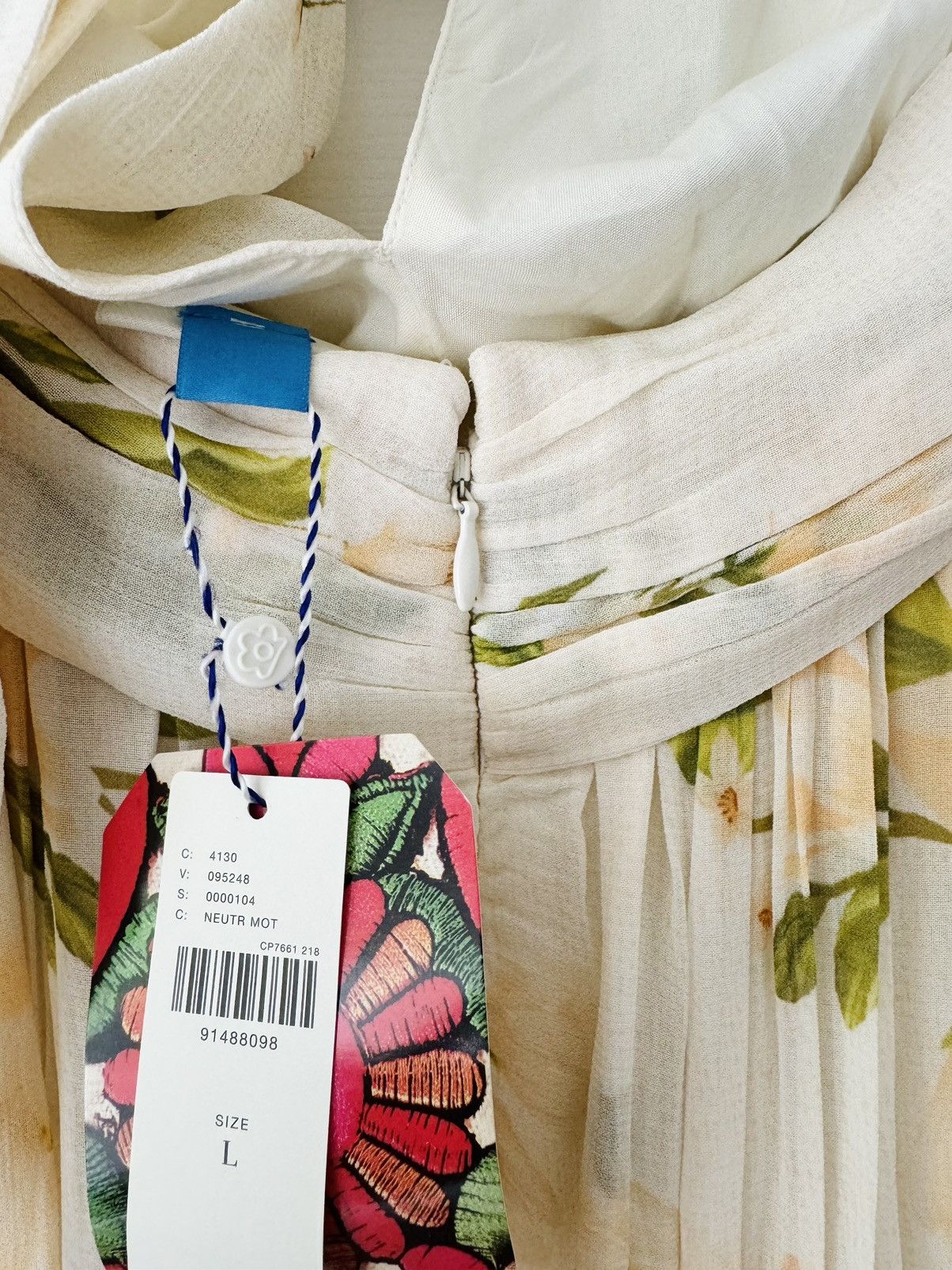 Farm Rio Farm Rio V-Neck Floral Chiffon Maxi Dress, Size L Size L / US 10 / IT 46 - 11 Thumbnail