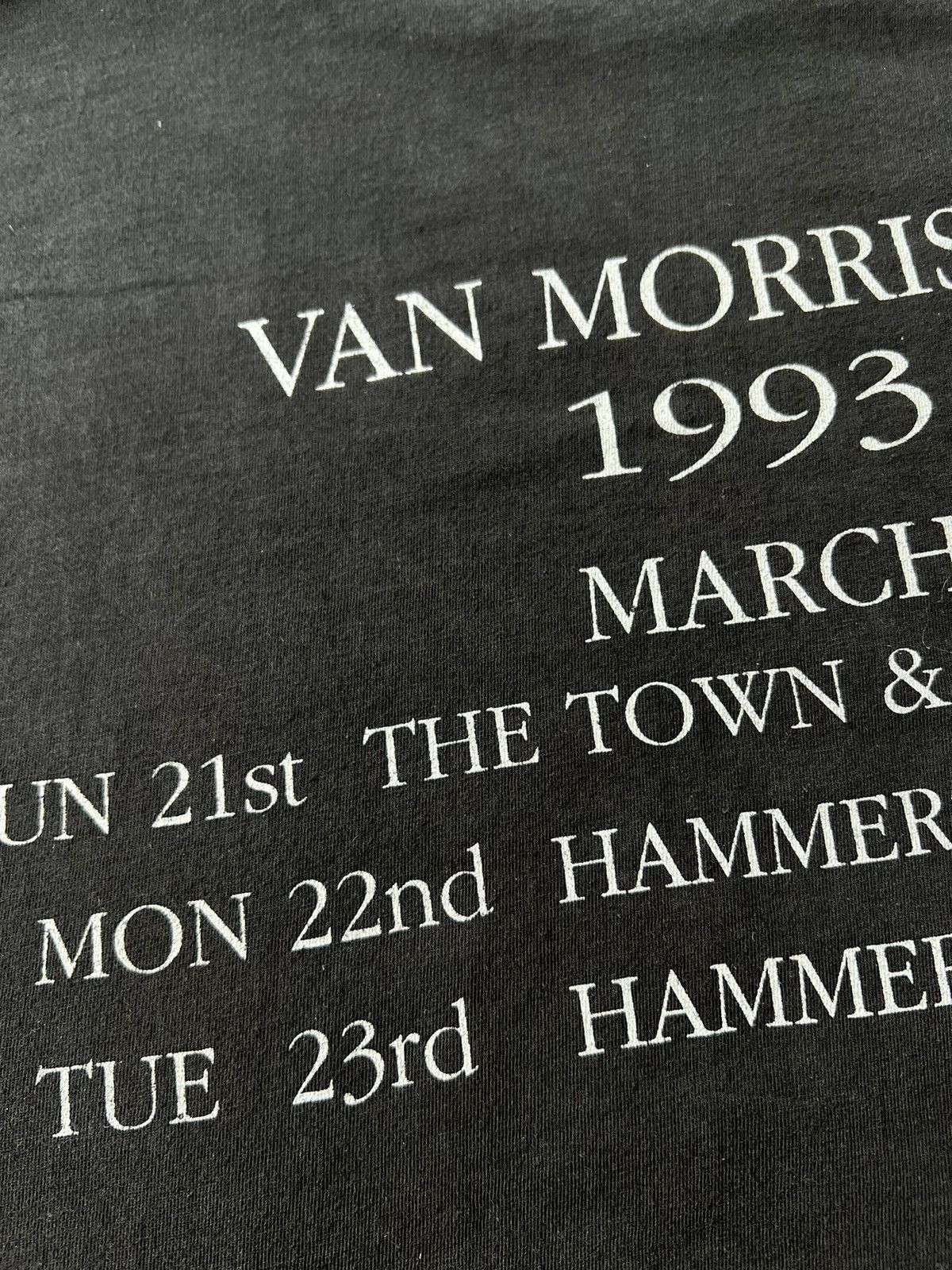 Band Tees Vintage 1993 Van Morrison Singer Tour Black T-shirt Size US M / EU 48-50 / 2 - 10 Thumbnail