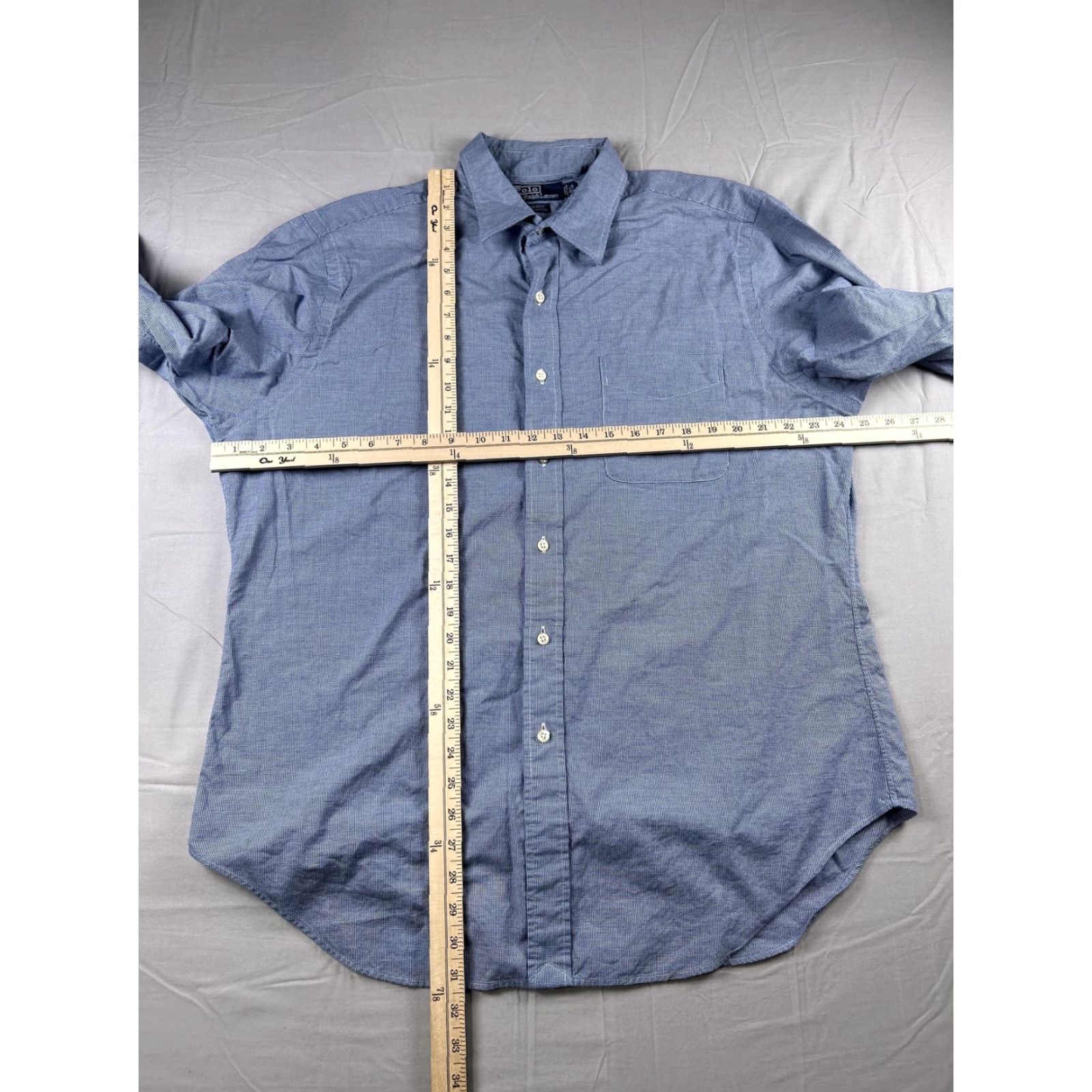 Polo Ralph Lauren Polo Ralph Lauren Shirt Men 16.5 34/35 Blue Andrew Classic Hounstooth Check Dress Shirt Size US XL / EU 56 / 4 - 5 Thumbnail